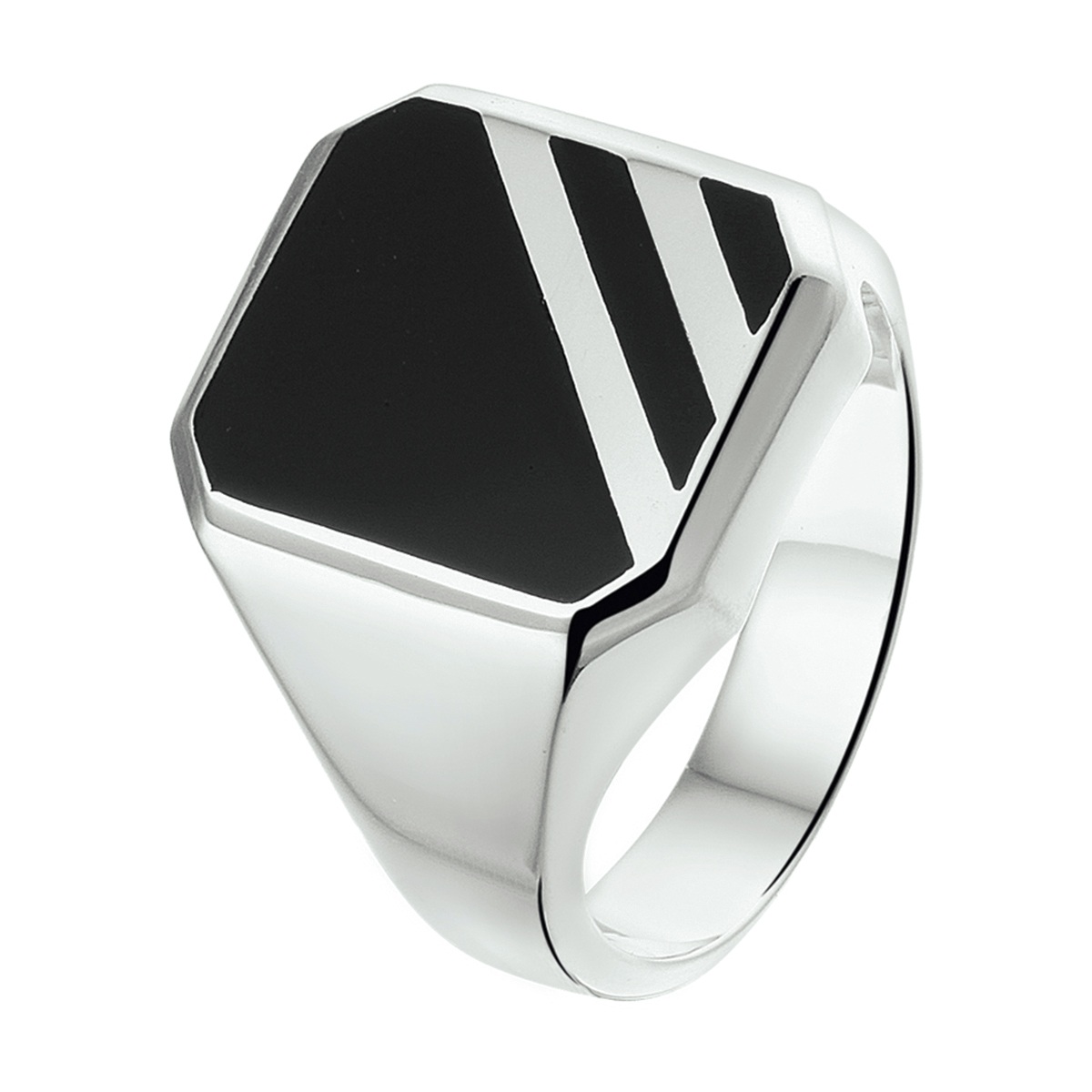 Zilveren heren zegelring (onyx) 10.13984