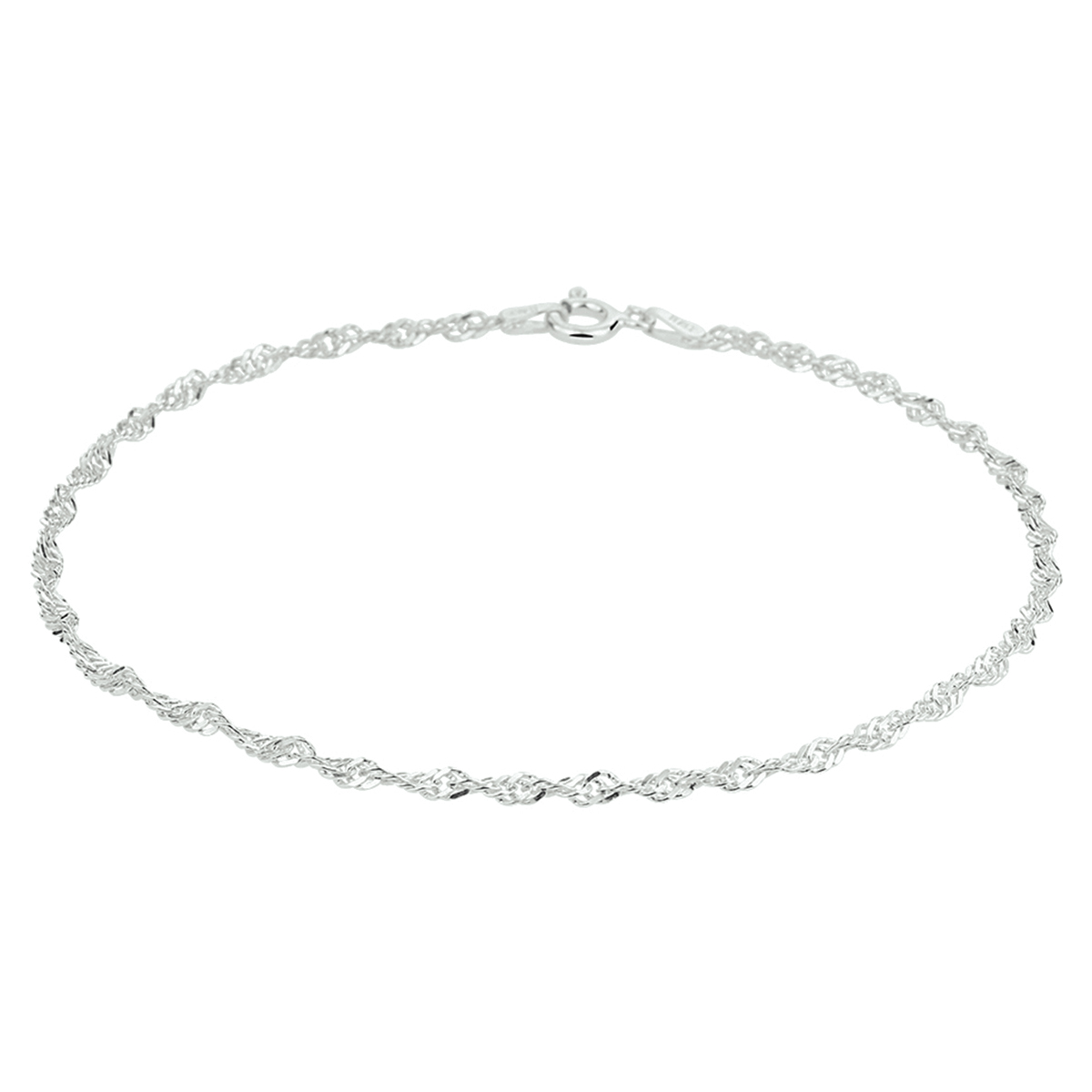 Zilver singapore schakel enkelbandje 10.04275