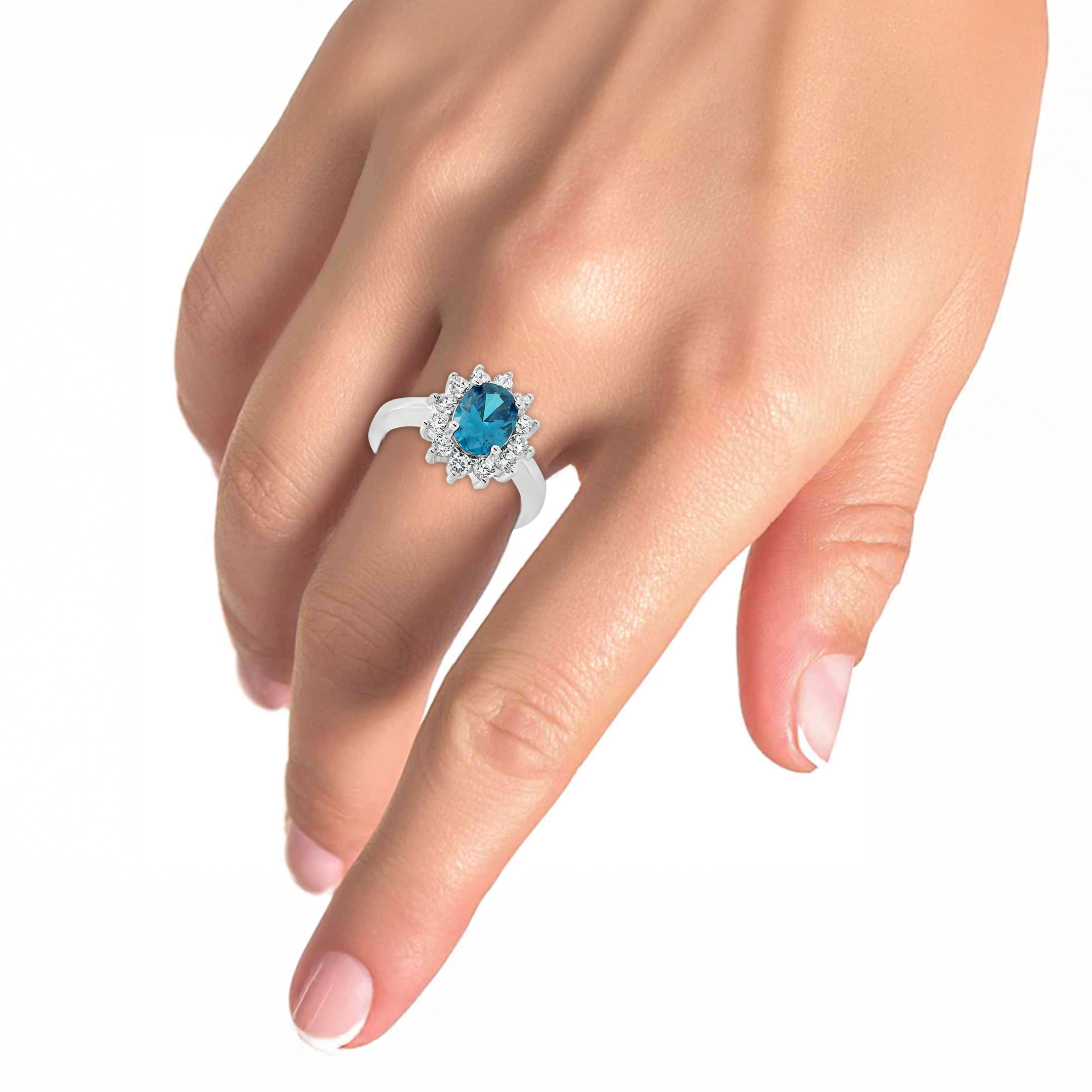 Alternative view of Zilveren (gerhodineerd) damesring 21.241-A