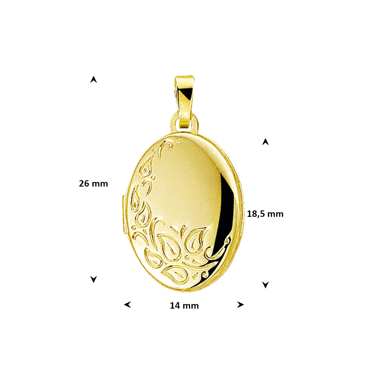 Alternative view of 14 karaat gouden medaillon 4005836