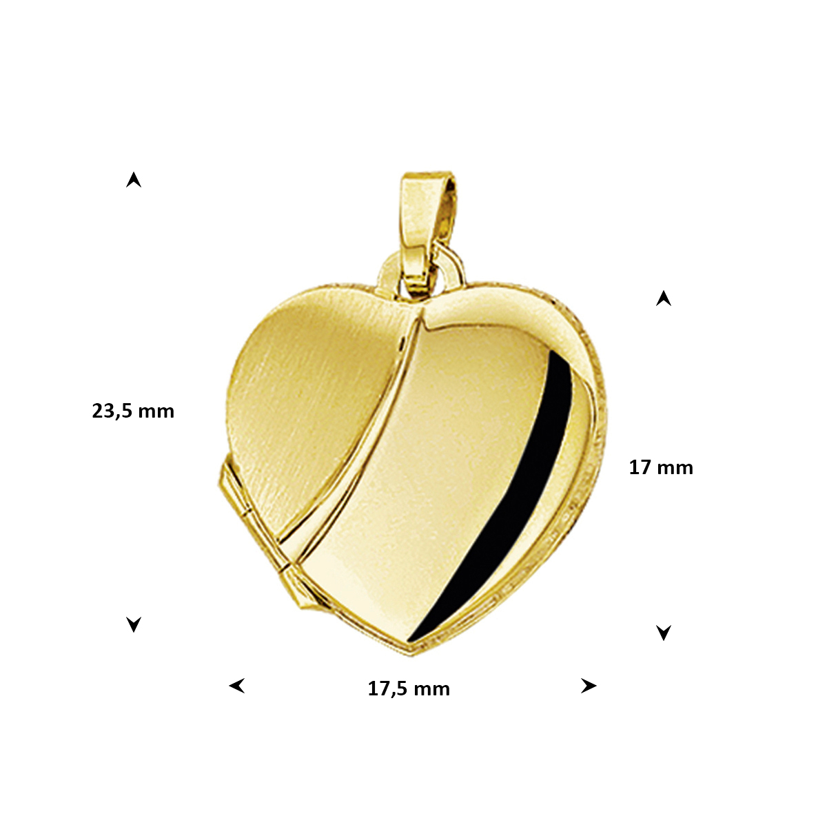 Alternative view of 14 karaat gouden medaillon hart 4012504