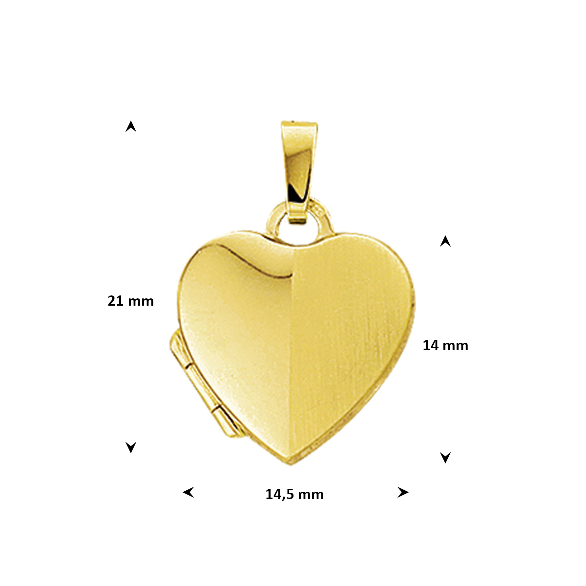 Alternative view of 14 karaat gouden medaillon hart 4009661