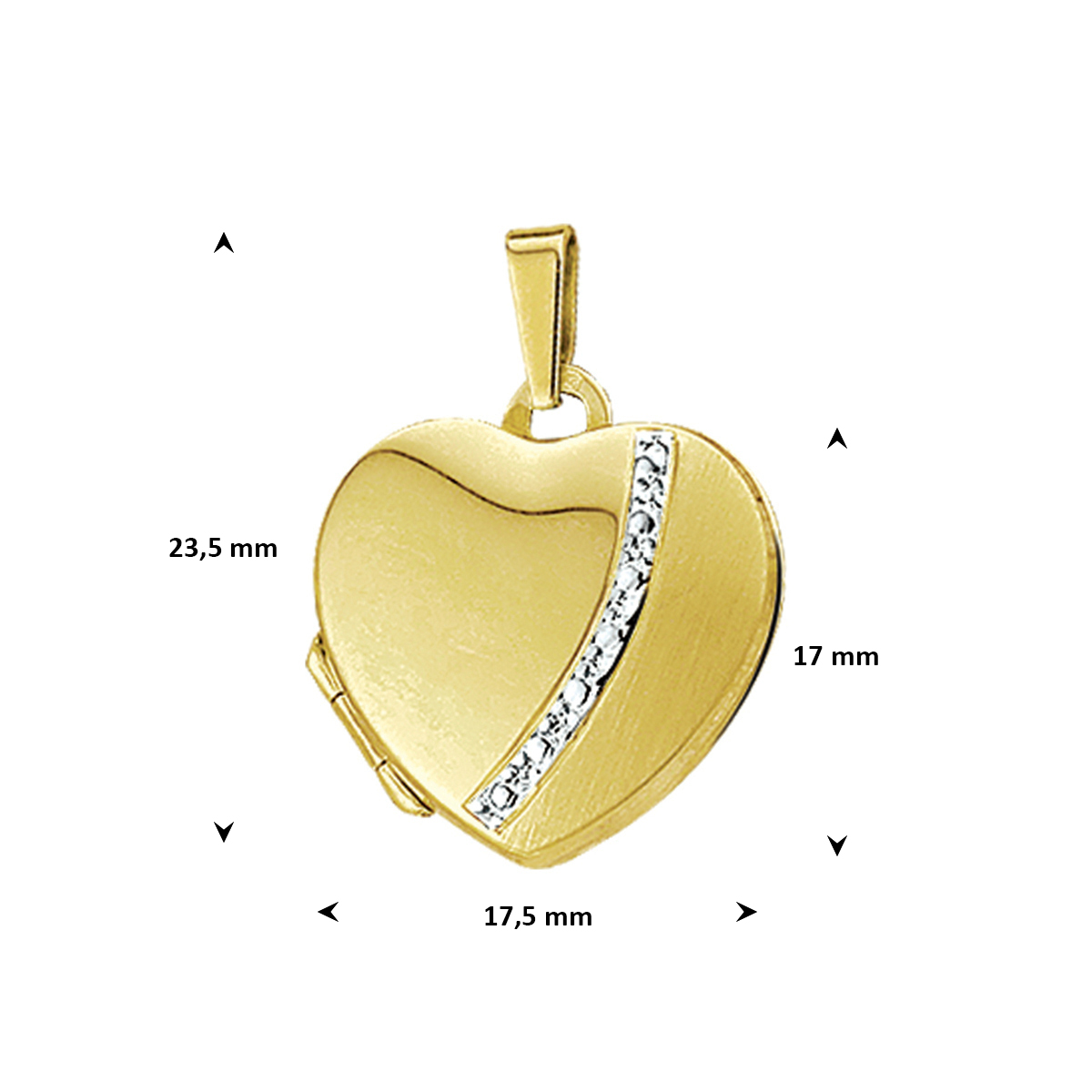 Alternative view of 14 karaat gouden medaillon hart 4012505
