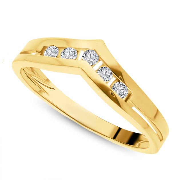14 karaat gouden damesring met zirkonia 11.544