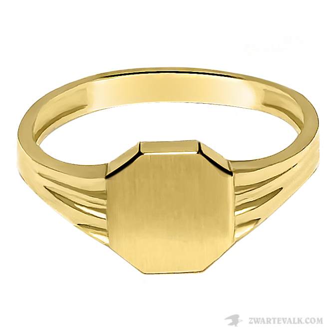 cent de studie jukbeen 14 karaat gouden Surinaamse mattenklopper ring 4022772 – Zwartevalk  juweliers