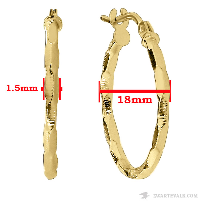 Alternative view of 14 karaat gouden oorbellen 12.328