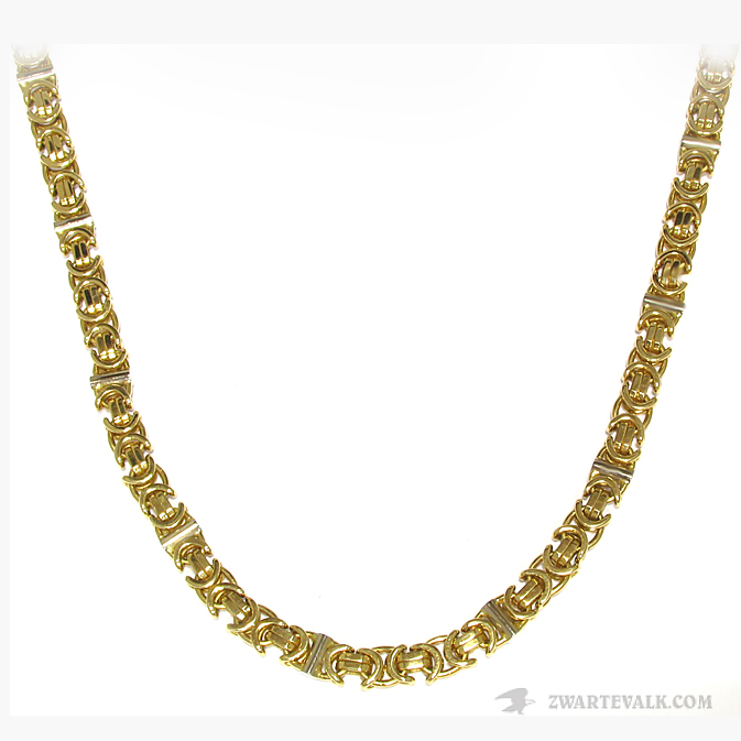 zuurgraad Specialist Monarch 18 karaat bicolor gouden KONINGSSCHAKEL KETTING 15.H9370 – Zwartevalk  juweliers