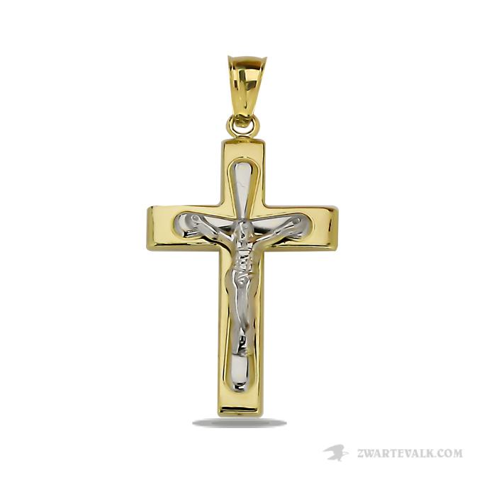 Per ongeluk Anemoon vis dienen 14 karaat gouden kruis hanger 14.251 – Zwartevalk juweliers