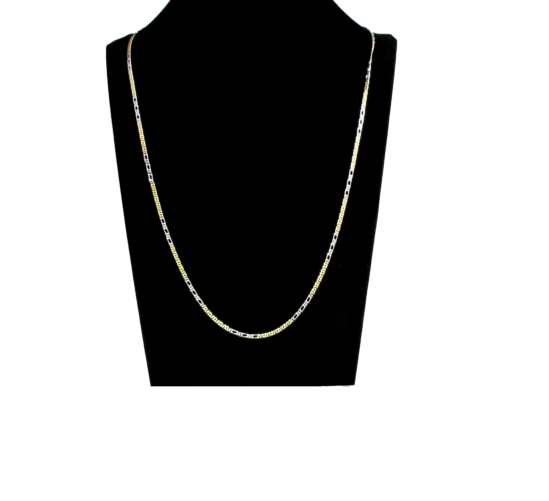 14 karaat gouden bicolor ketting ZV 576 - Afbeelding 3