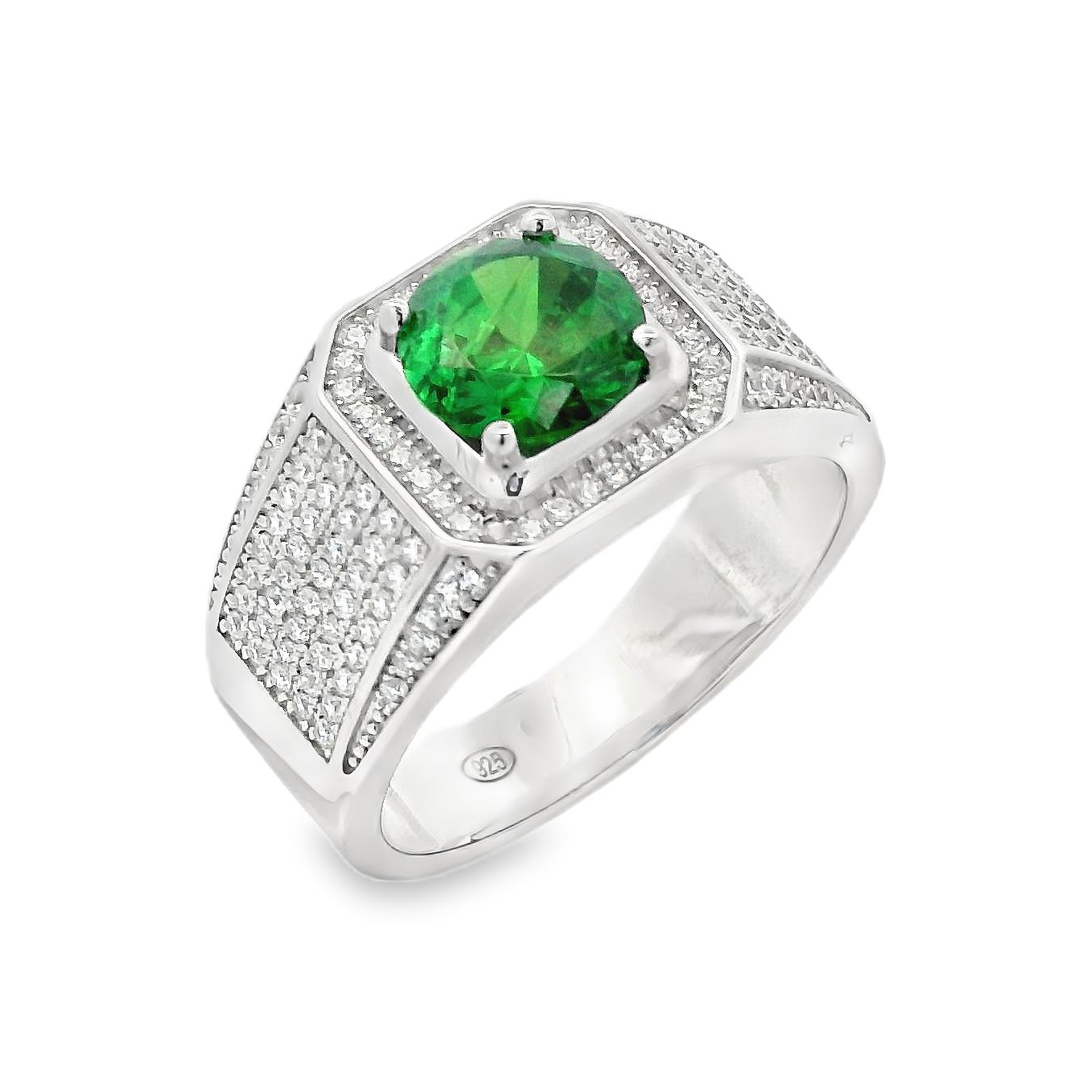 Zilveren (gerhodineerd) ring met zirkonia 21.387