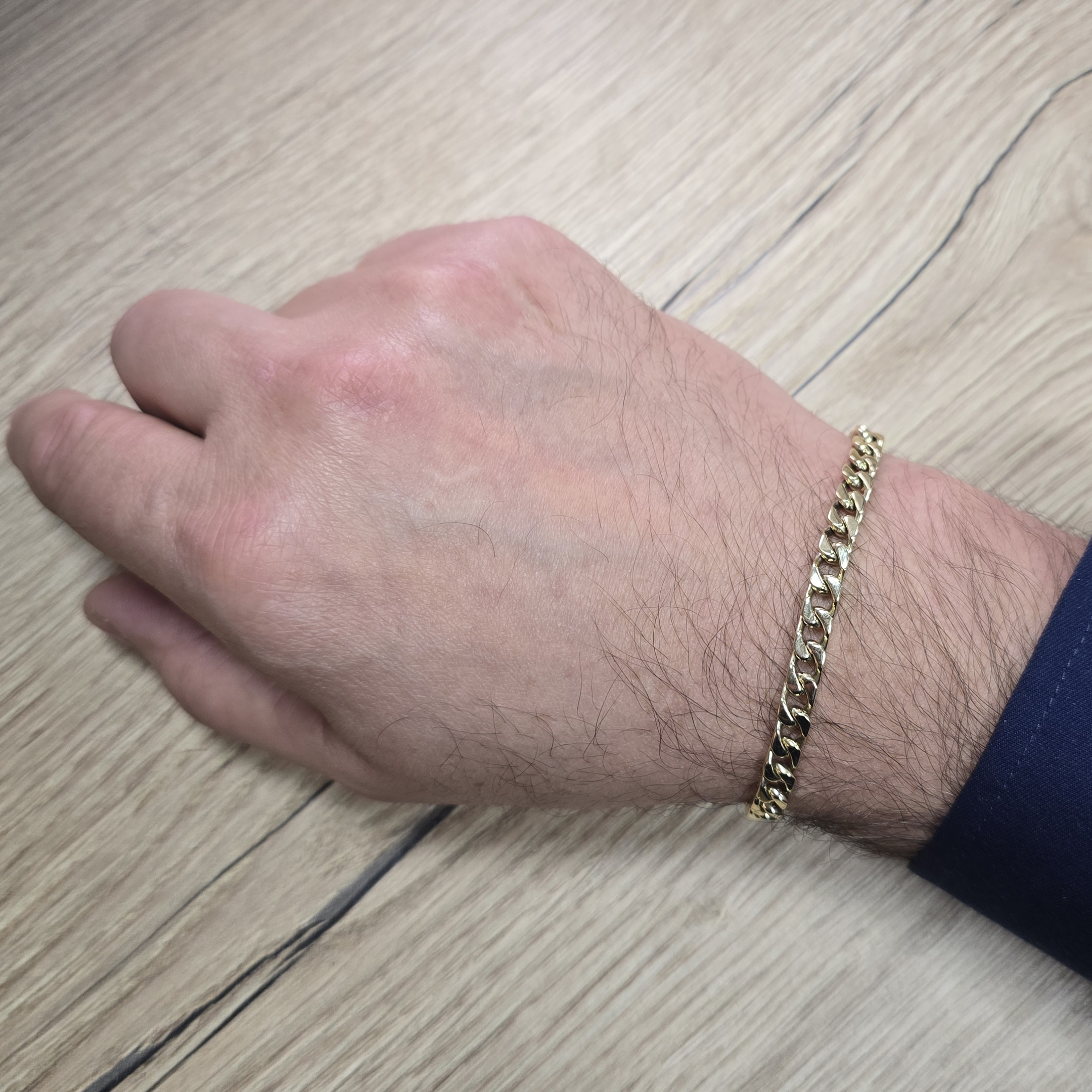 14 karaat gouden gourmet armband H2542 - Afbeelding 3