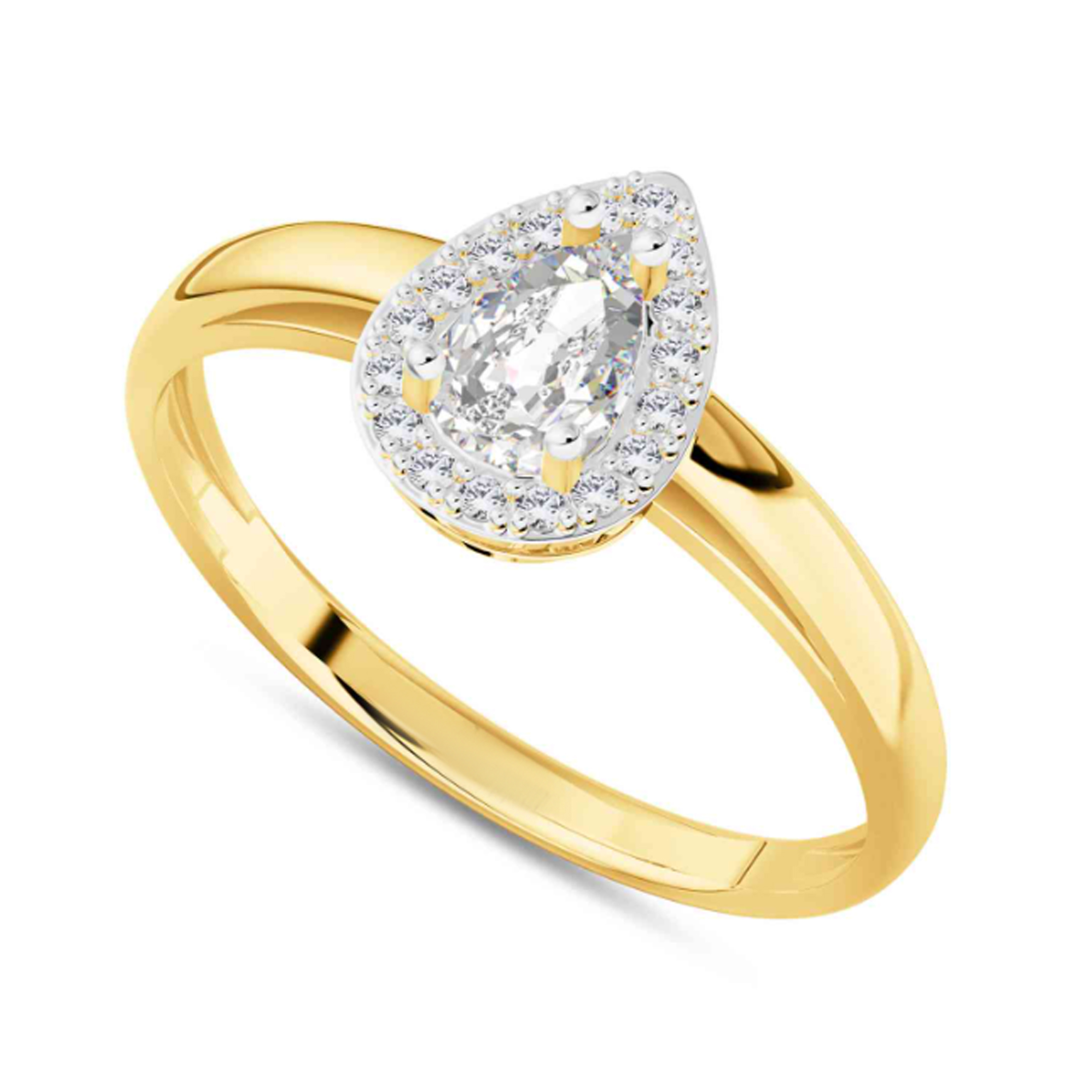 14 karaat gouden ring druppelvorm 11.654-W