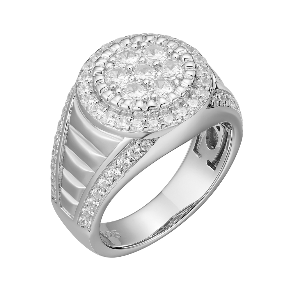 Zilveren (gerhodineerd) ring met zirkonia 21.400