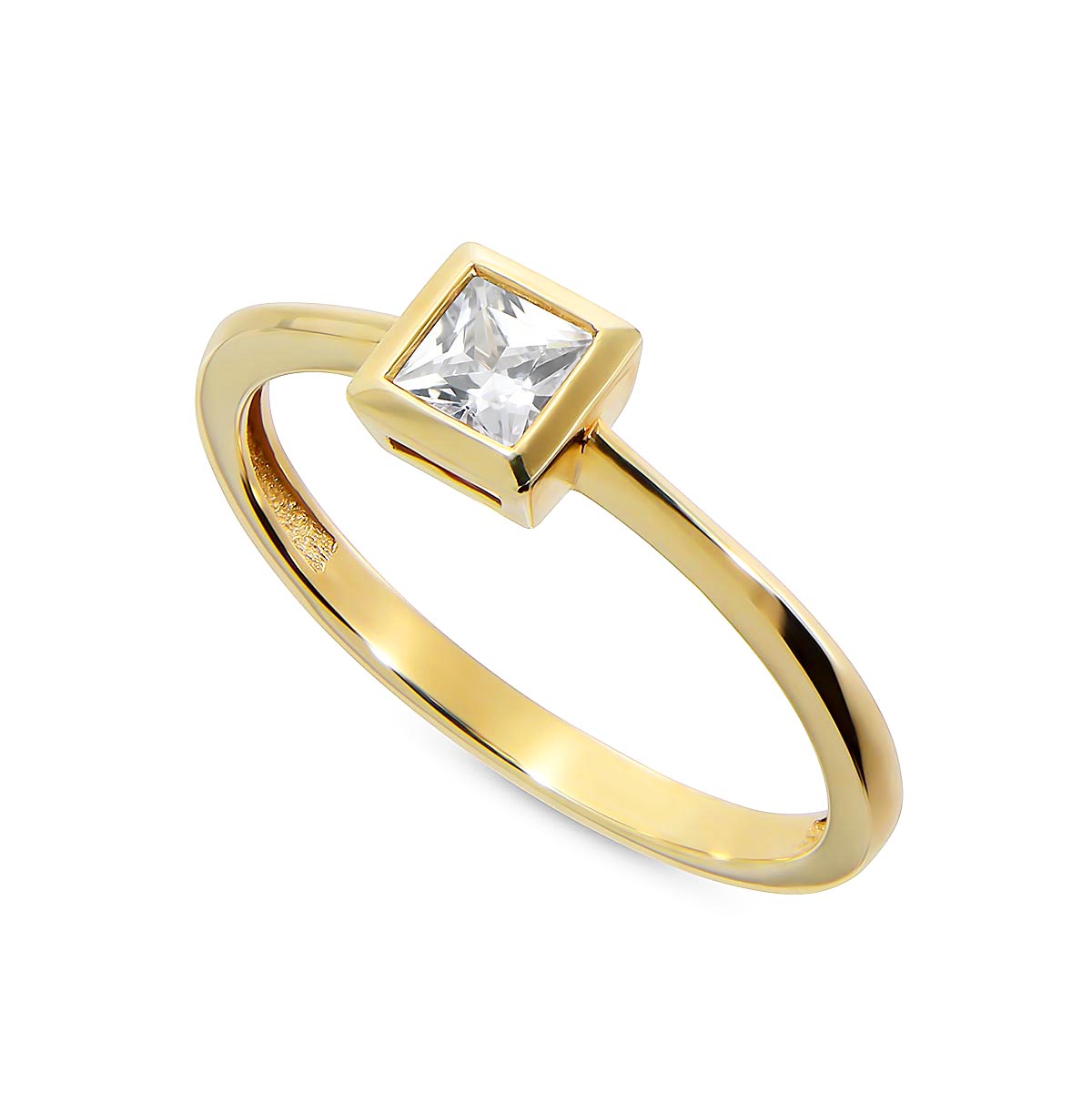 14 karaat gouden ring met zirkonia 11.626