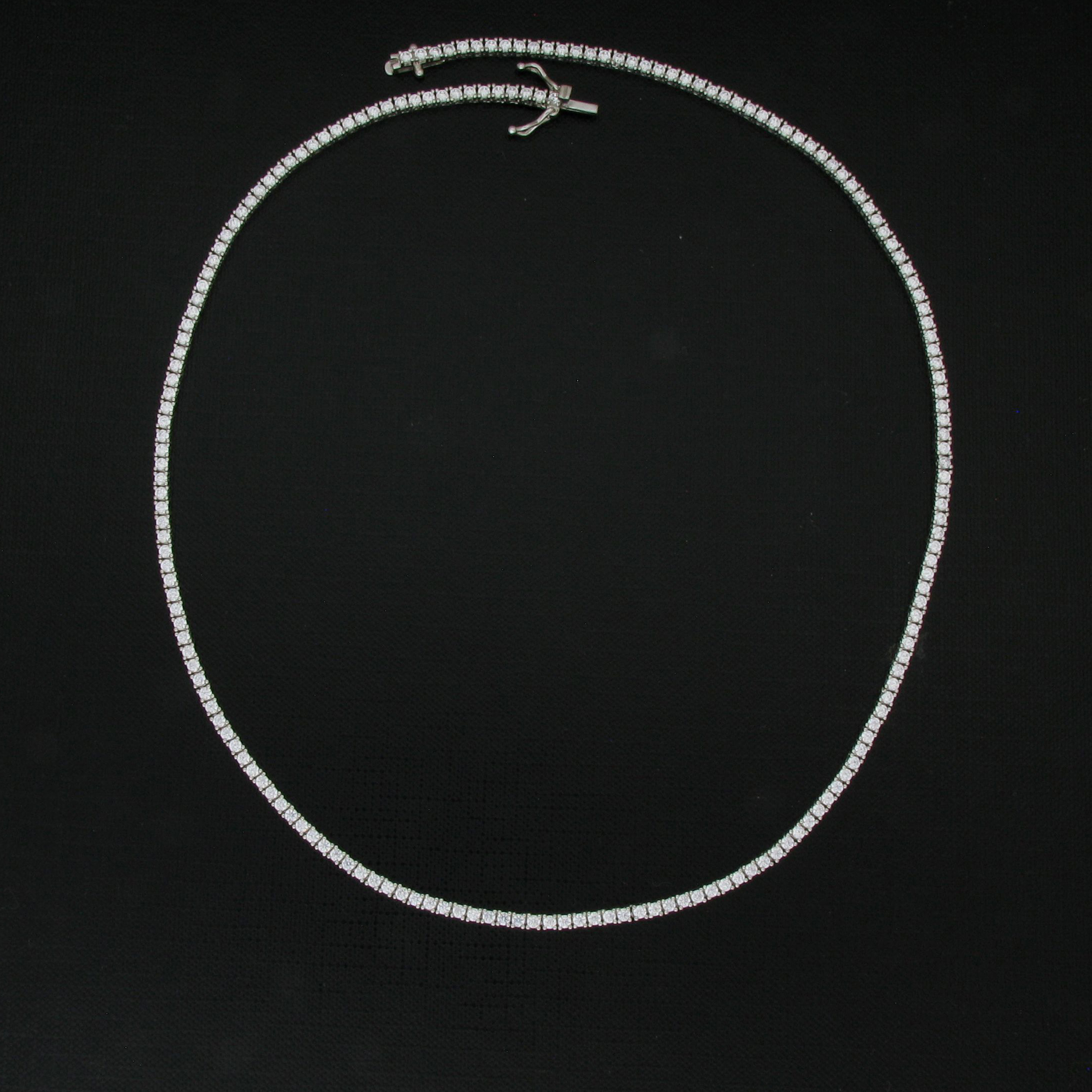 Zilveren (gerhodineerd) tennis ketting 25.254-2 - Afbeelding 4