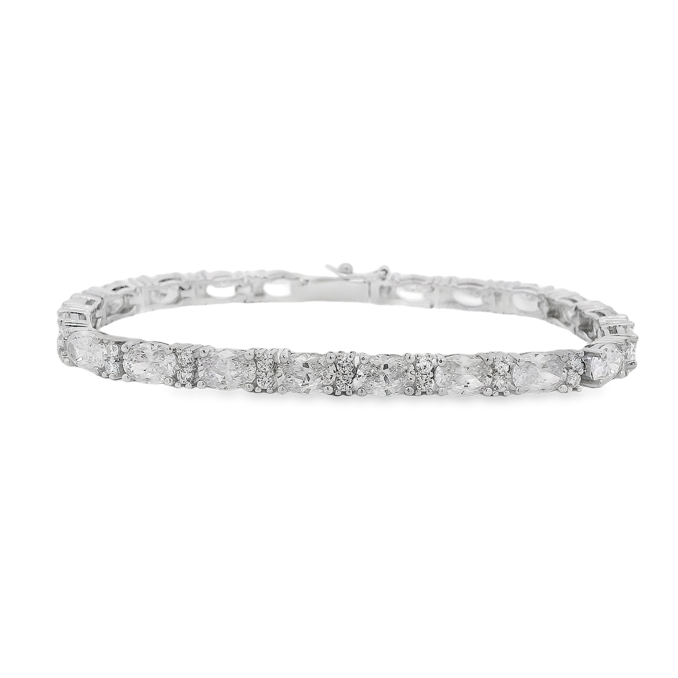 Zilveren (gerhodineerd) tennisarmband 23.383