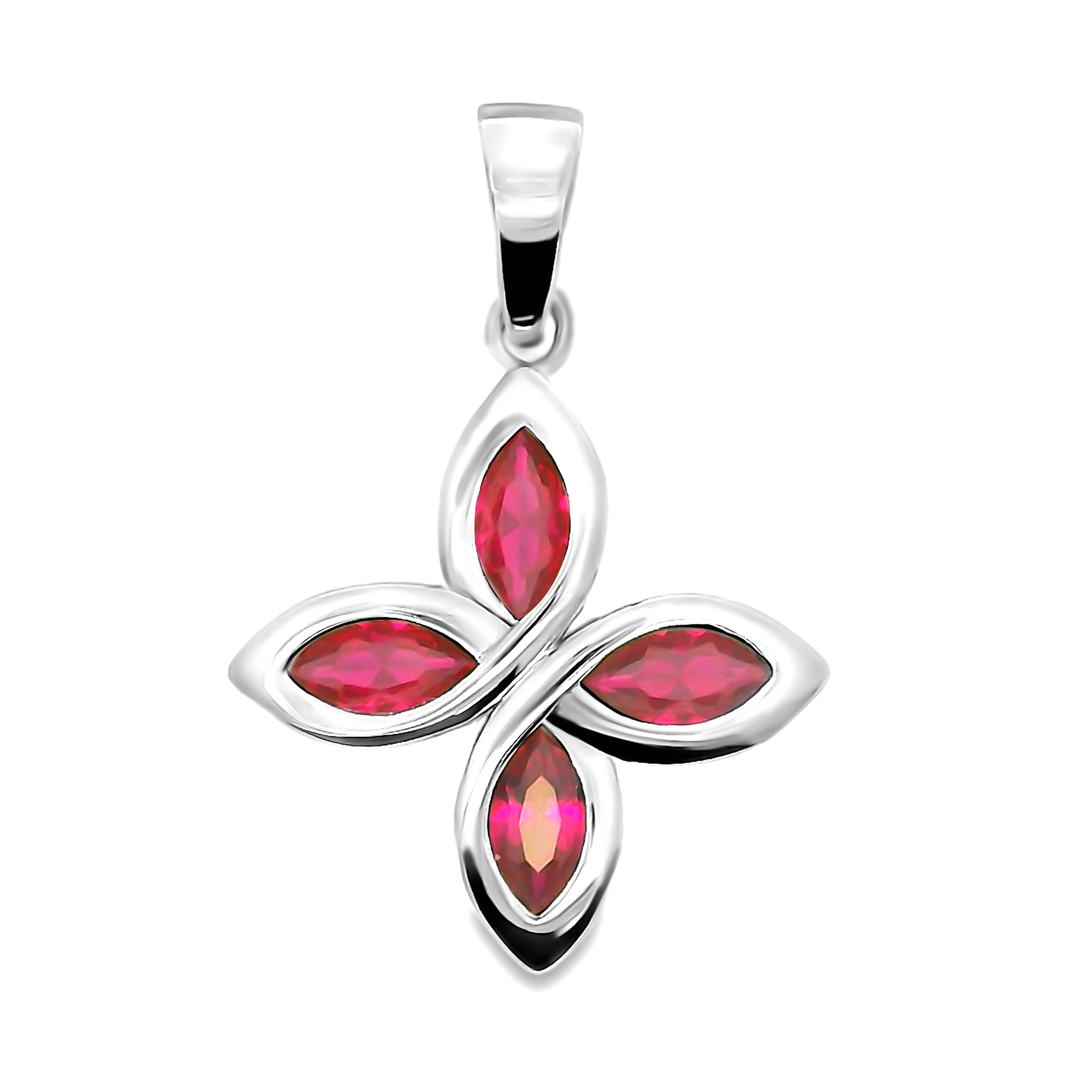Zilveren (gerhodineerd) hanger met zirkonia 24.303