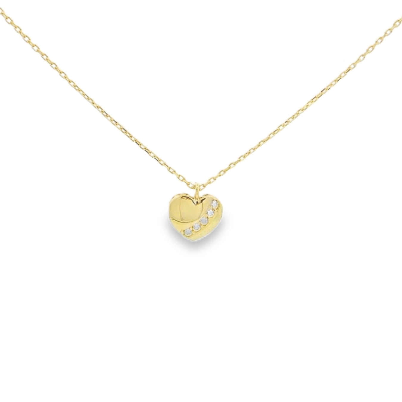 14 karaat gouden ketting met hart hanger