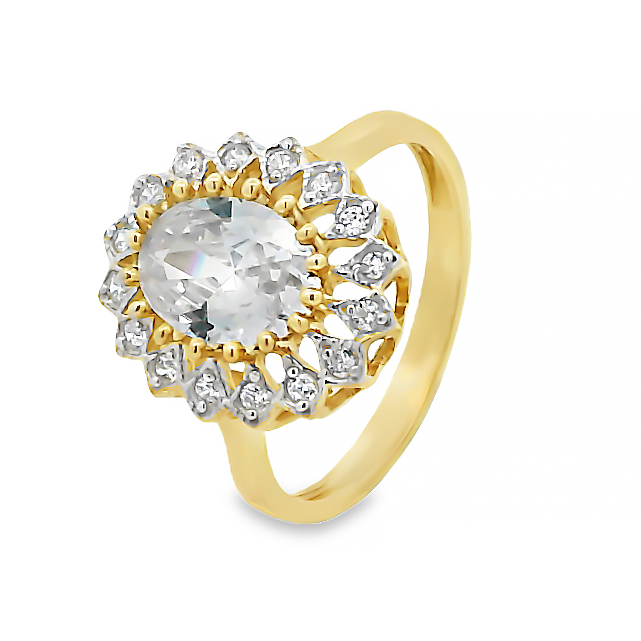 14 karaat gouden damesring met zirkonia 11.633-W