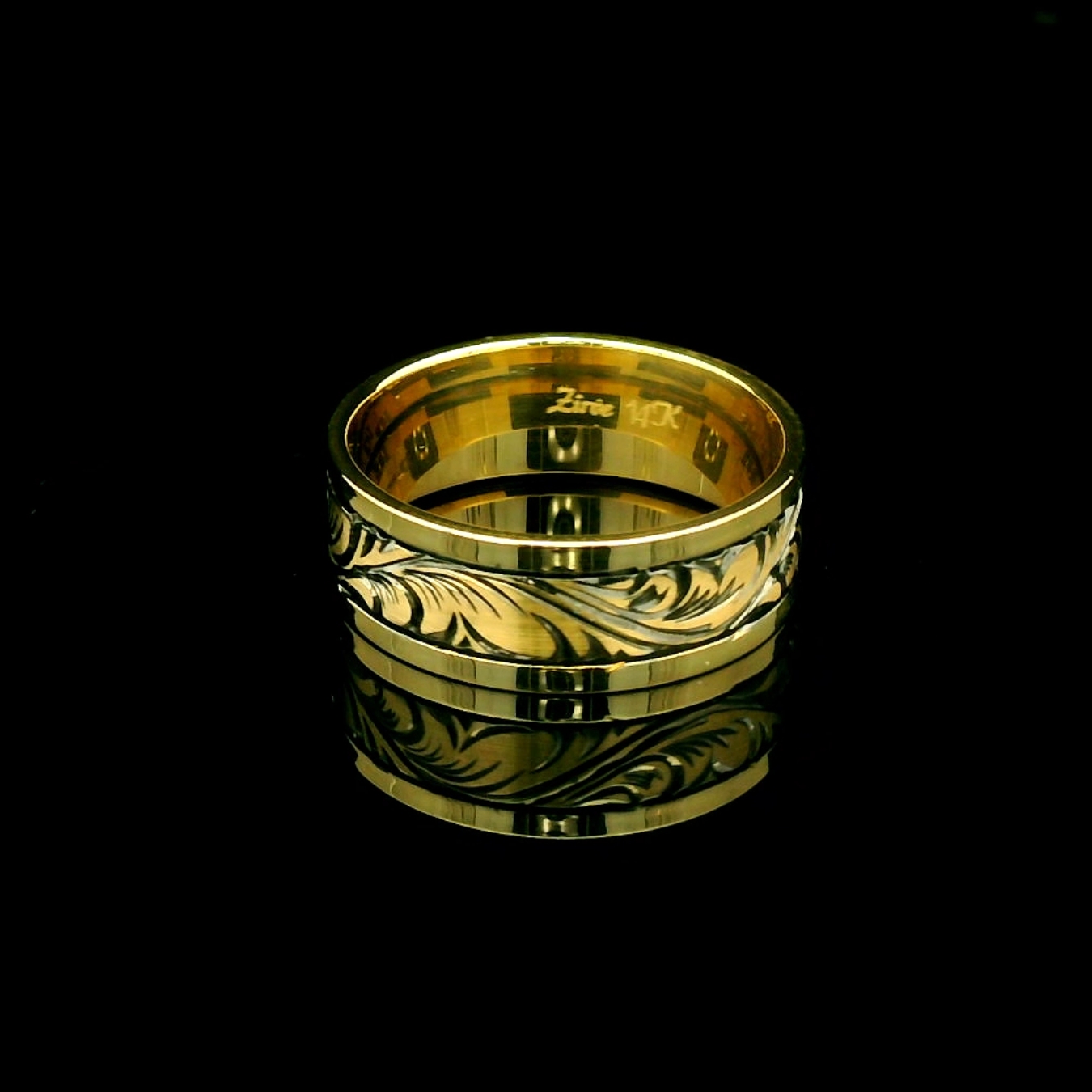 14 karaat gouden ring EL258 - Afbeelding 4