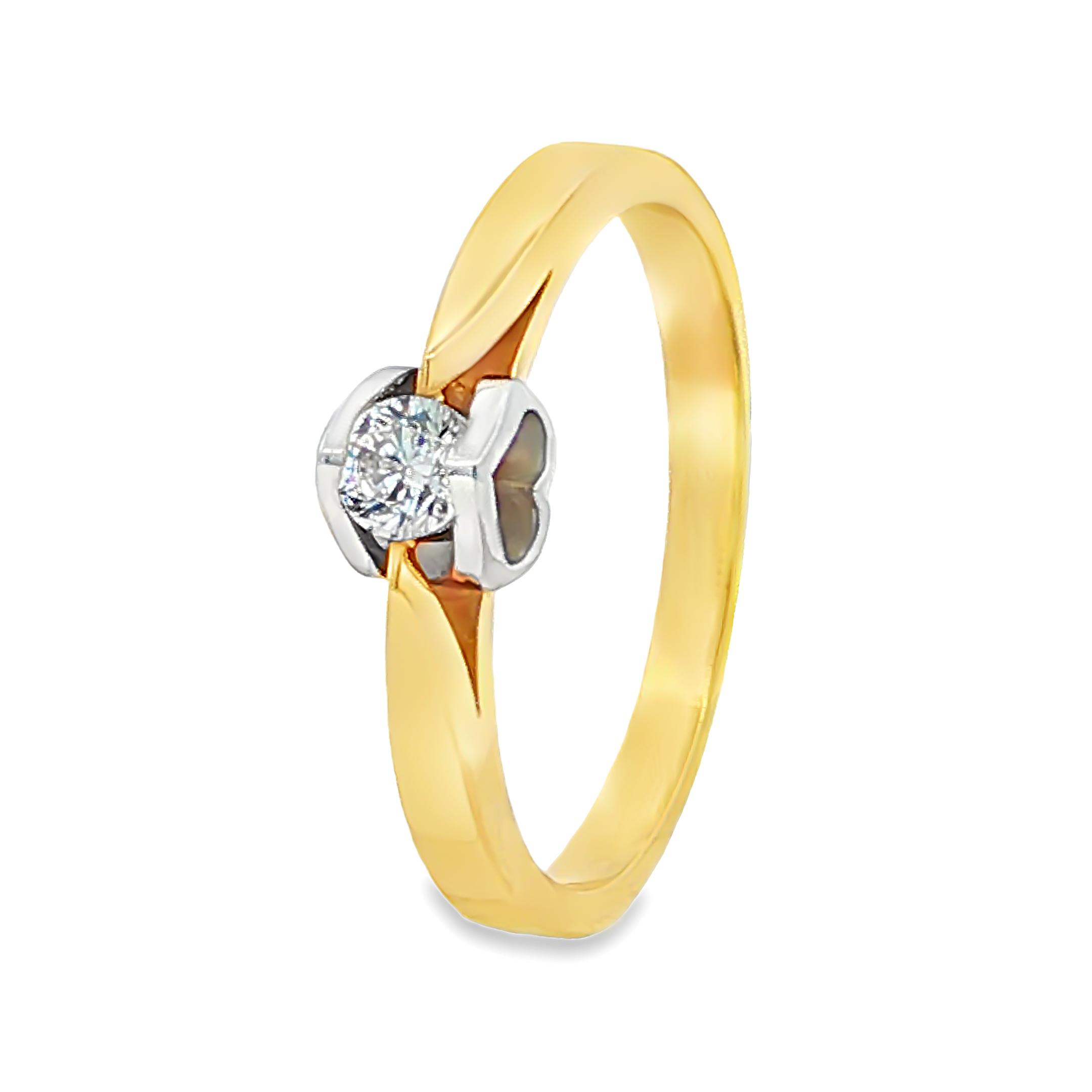 14 karaat gouden bicolor damesring 11.611