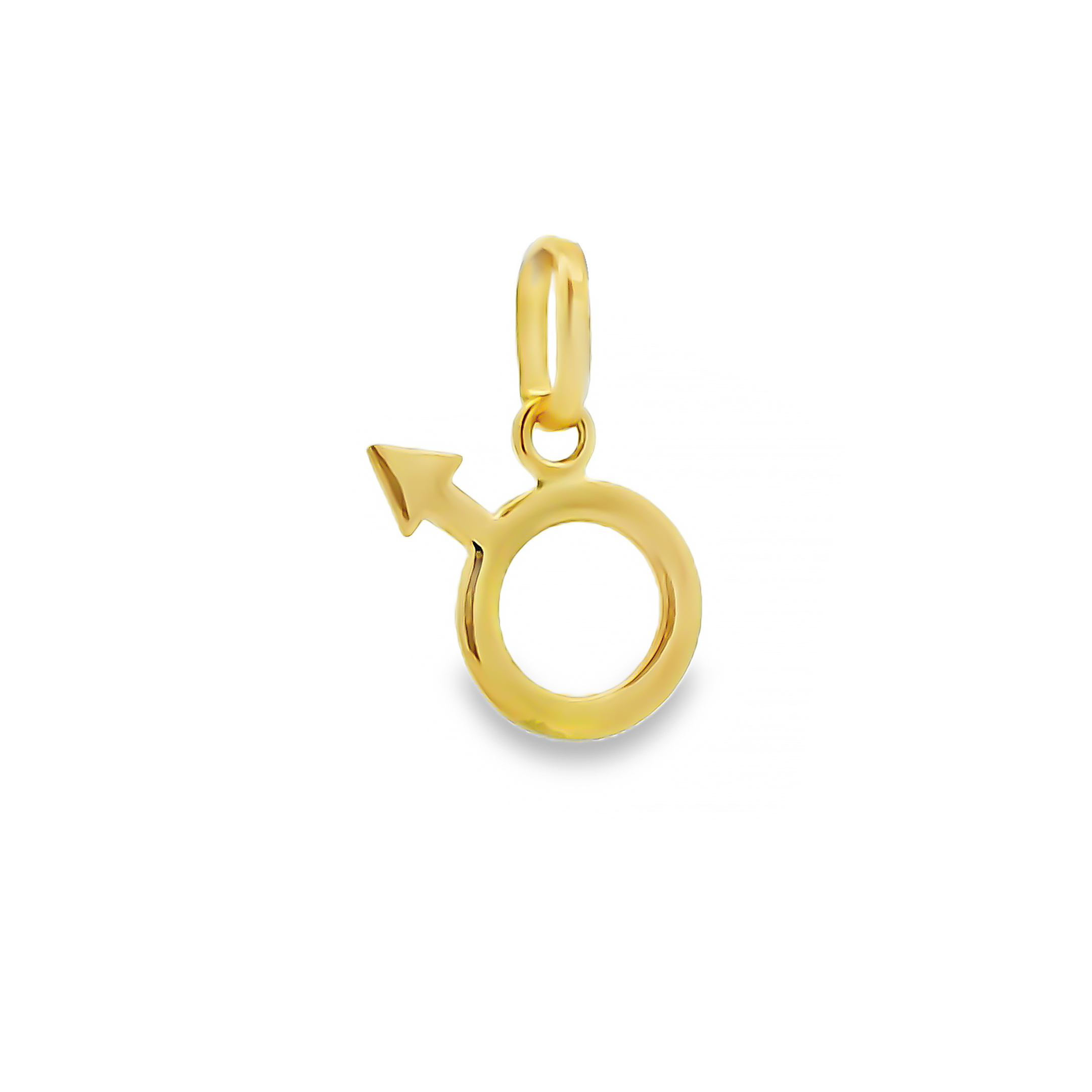 14 karaat gouden mars teken hanger 14.102.049