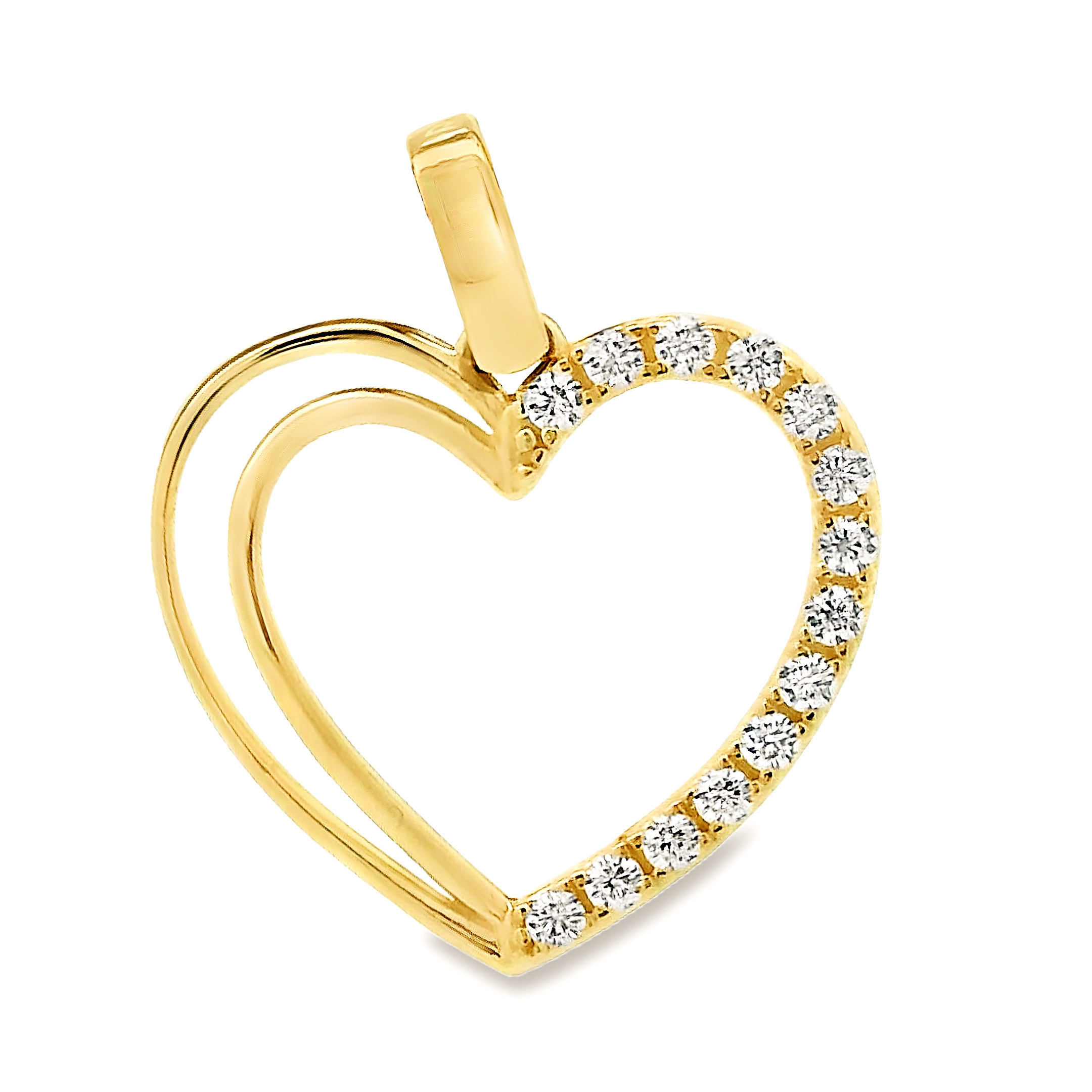 14 karaat gouden hart hanger 14.301