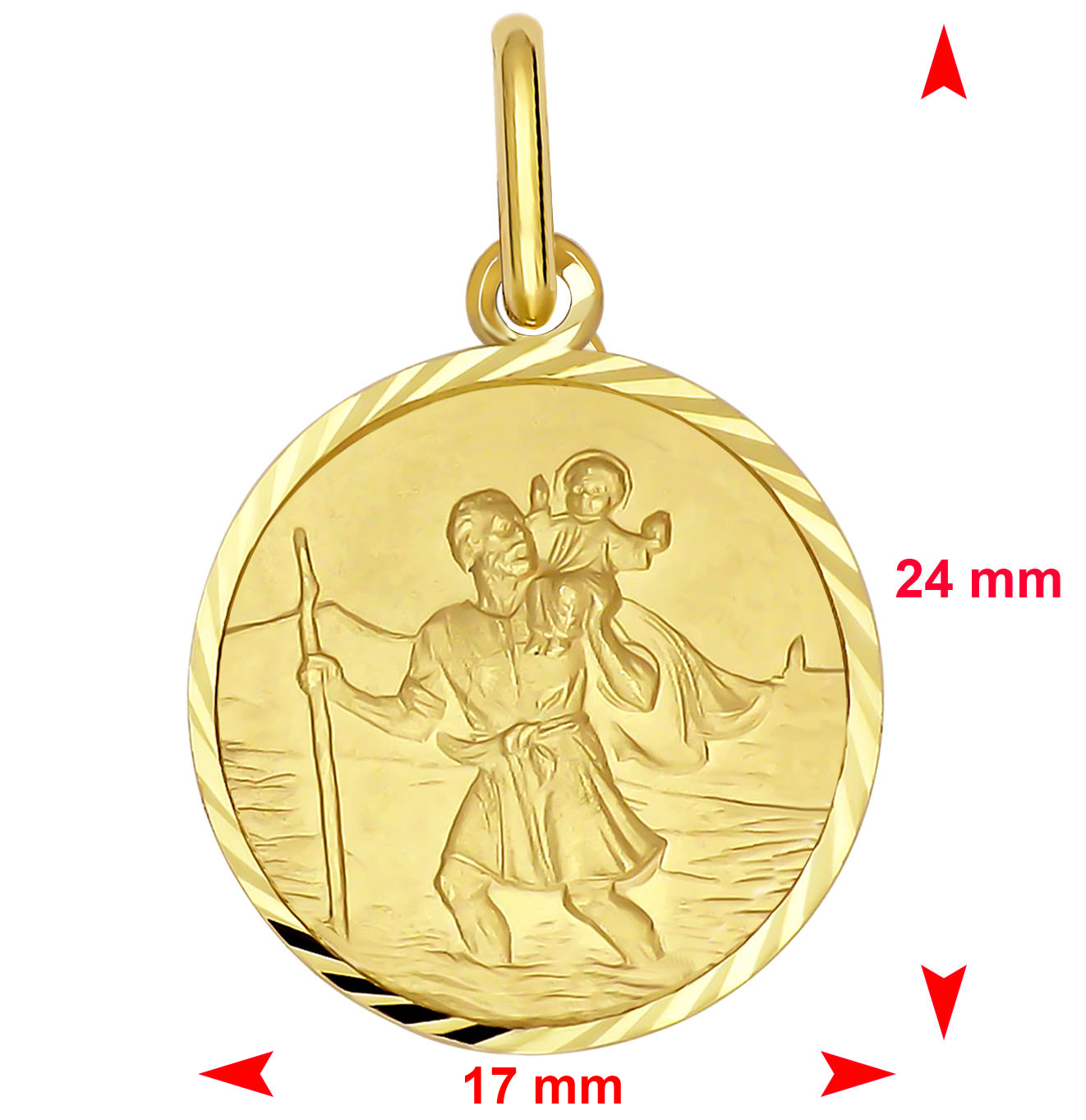 Alternative view of 9 karaat Sint Christoffel hanger 14.801.133