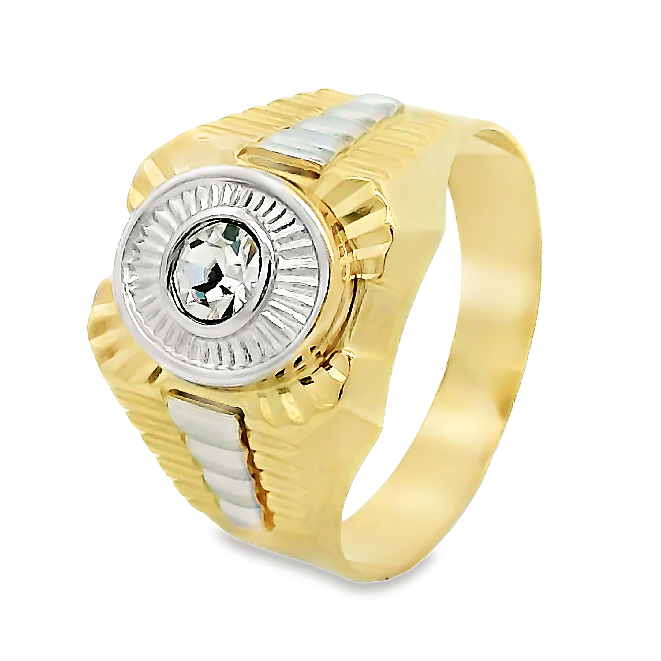 14 karaat gouden bicolor ring 170542