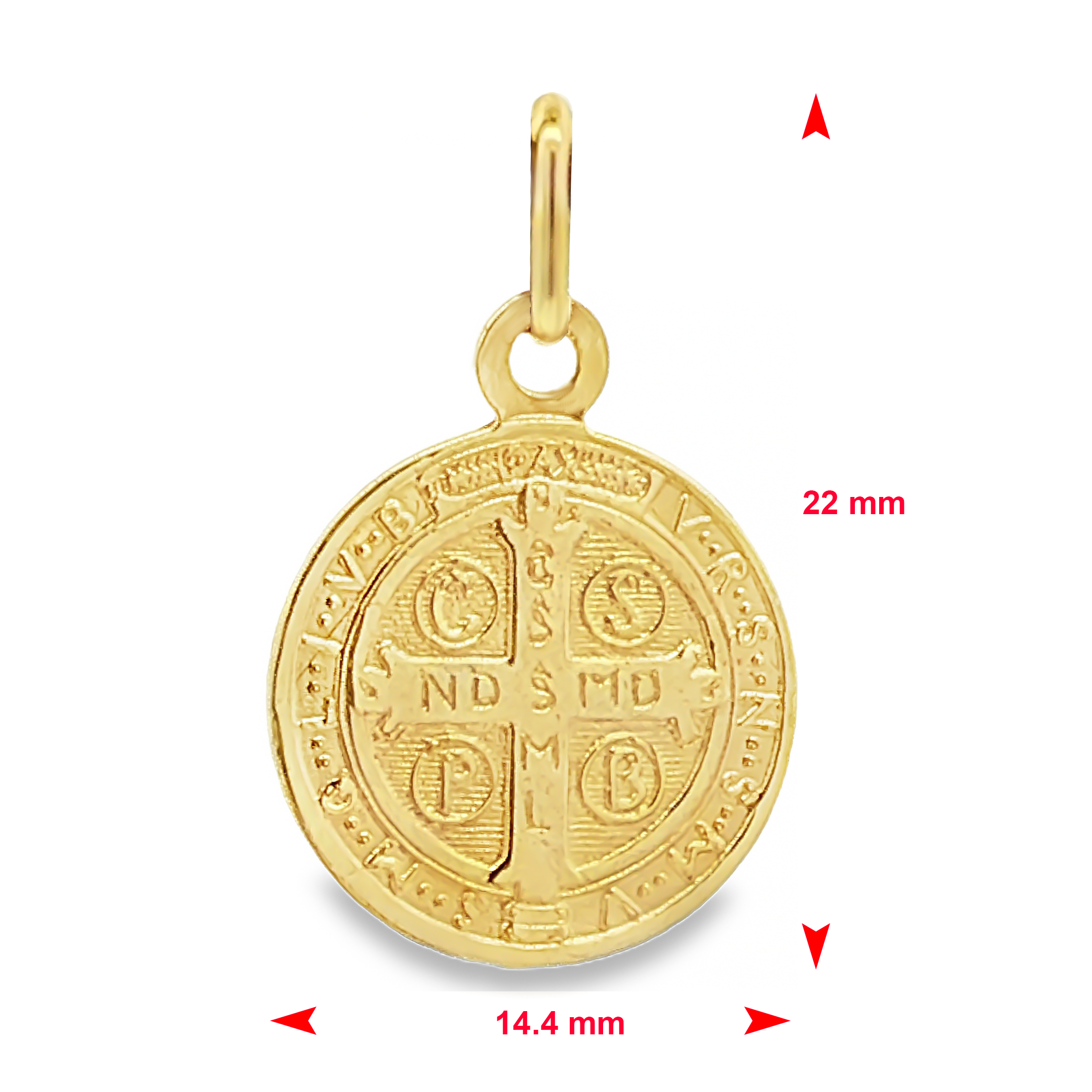 14 karaat gouden Sint Benedictus hanger 14.315 - Afbeelding 5