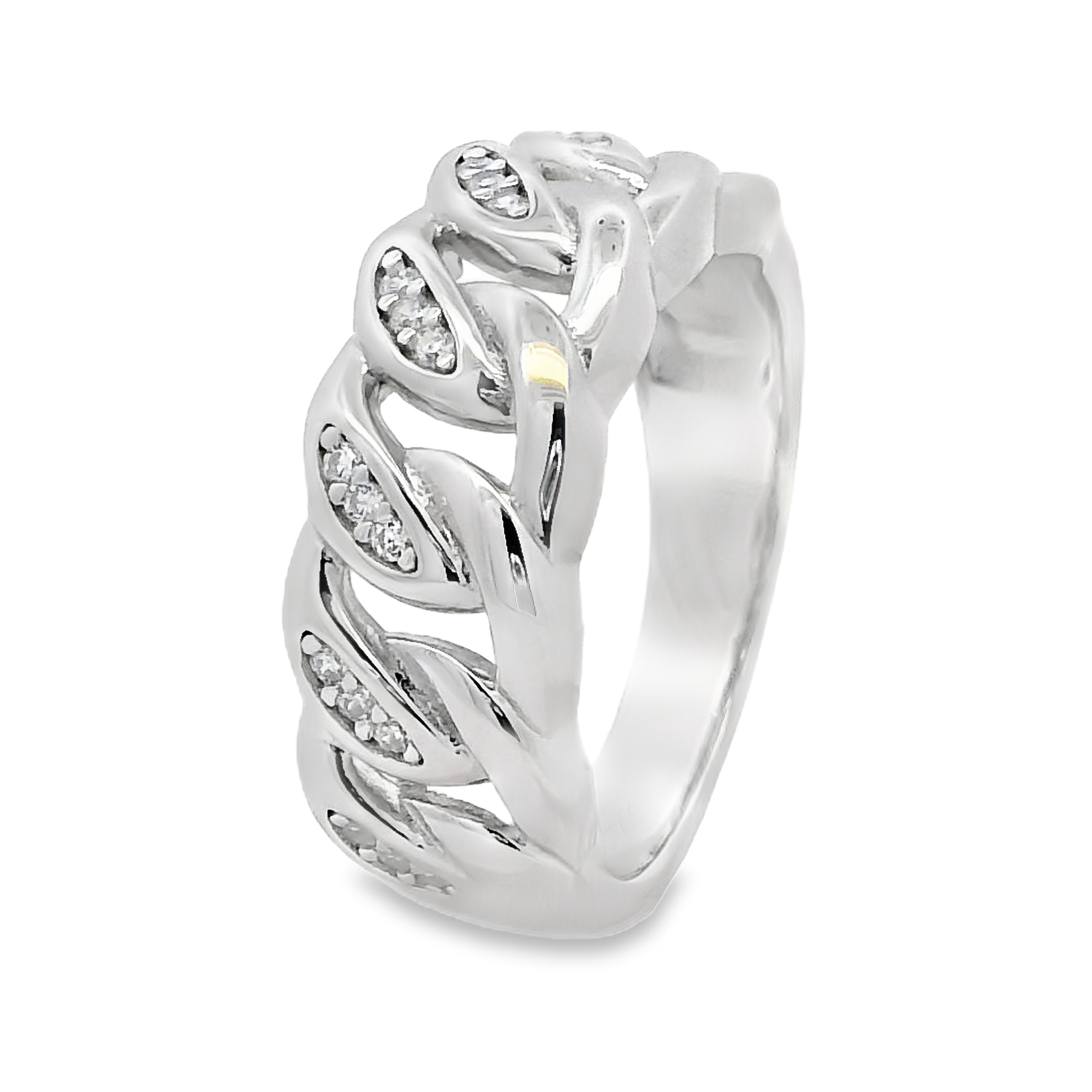 Zilveren (gerhodineerd) ring met zirkonia 21.436