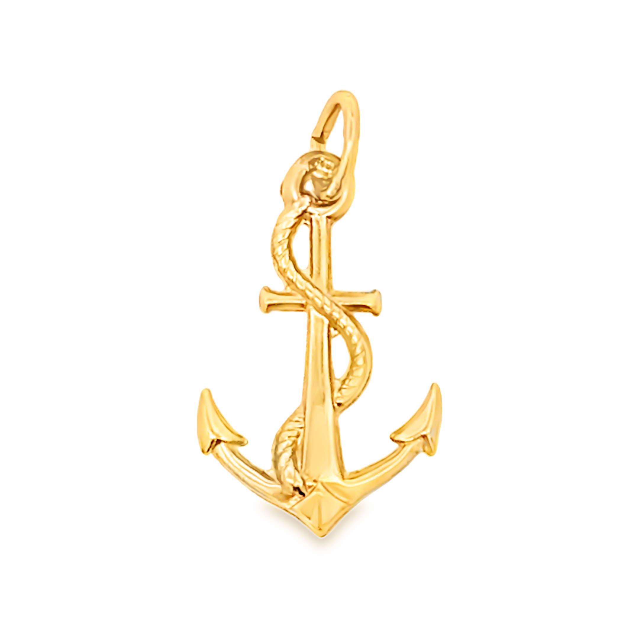 14 karaat gouden anker hanger H076-924