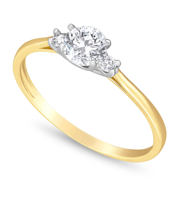 14 karaat gouden bicolor damesring 11.662