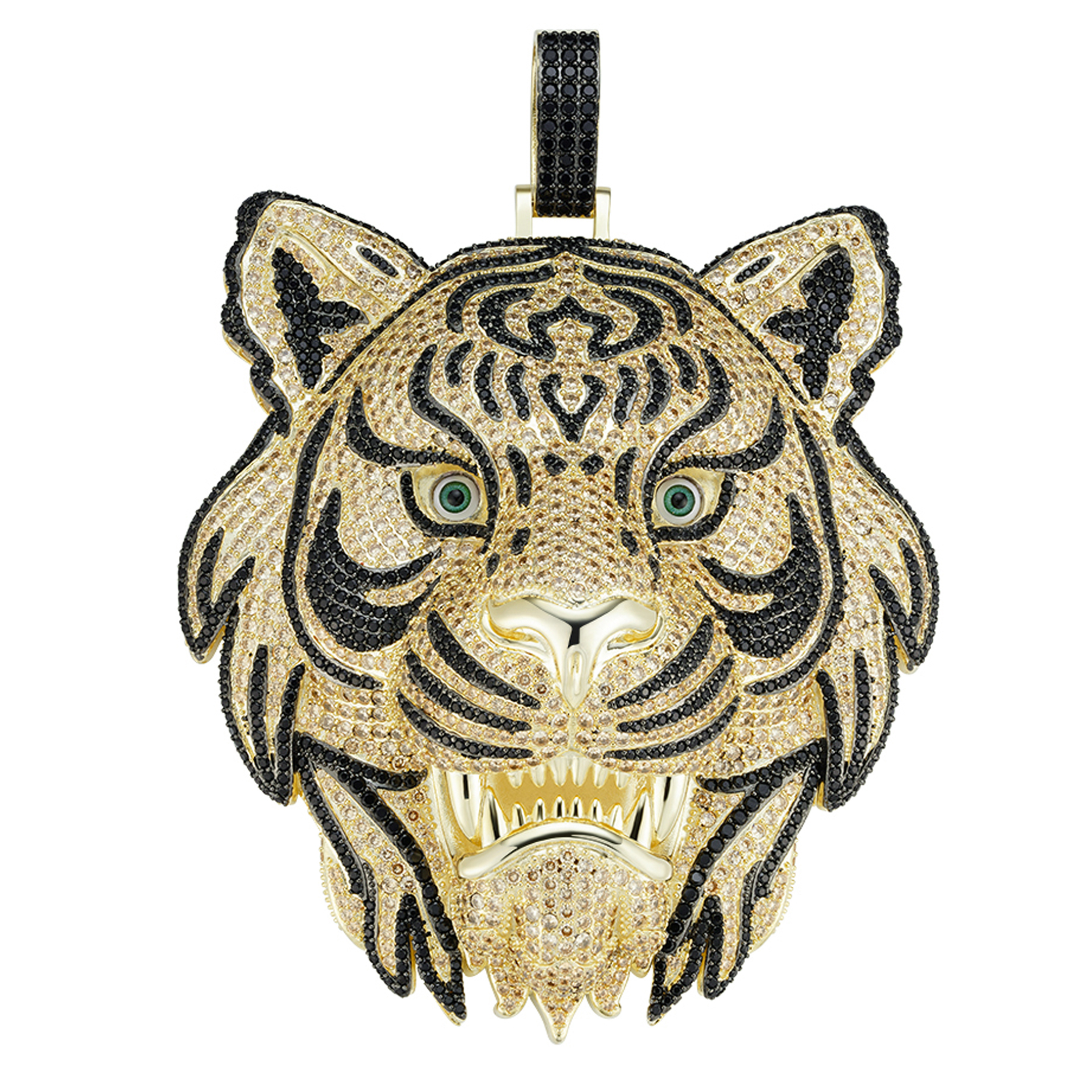 Zilveren (gold plated) tijger hanger 24.380-BG