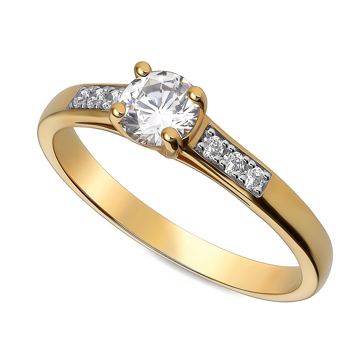 14 karaat gouden damesring met zirkonia 11.620