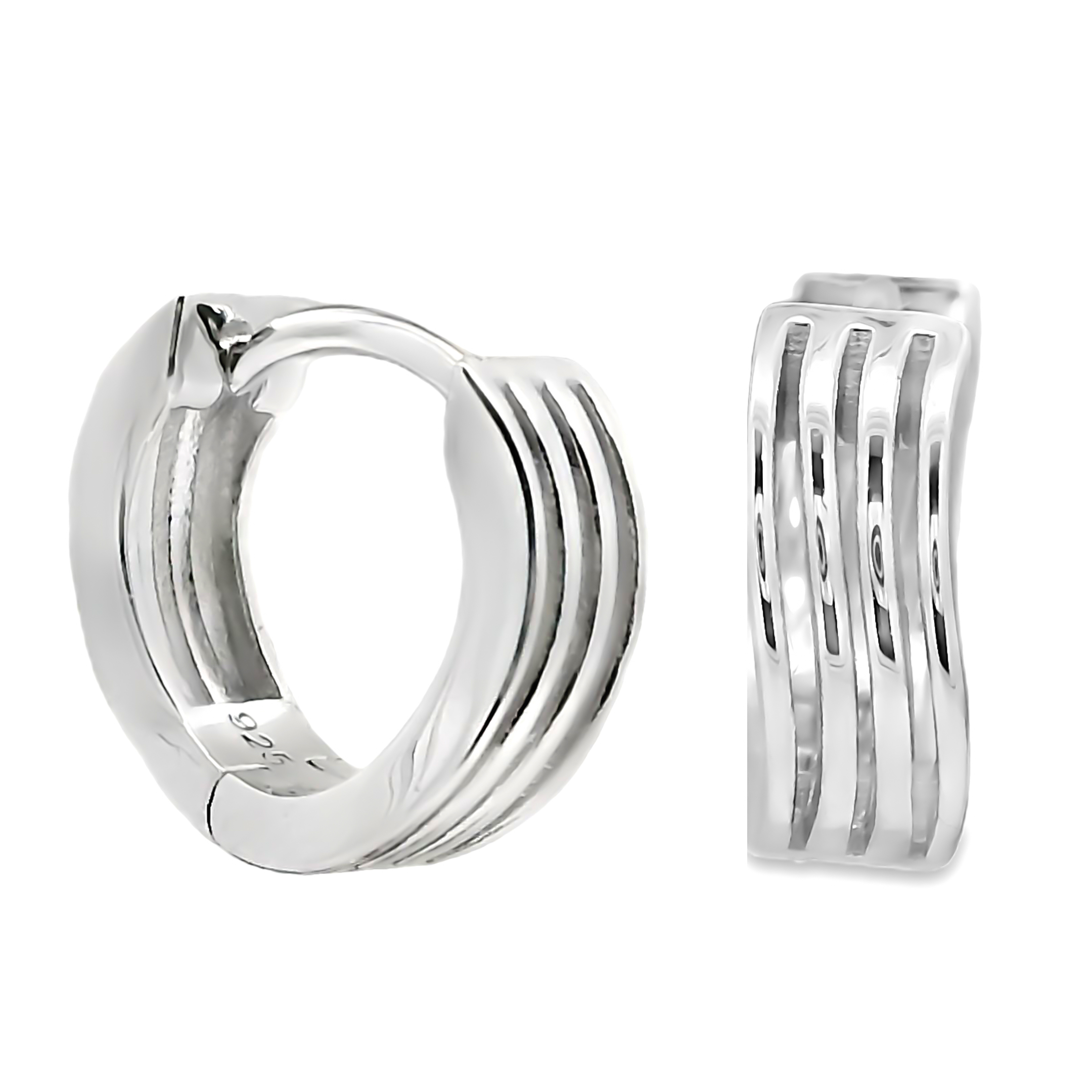 Zilveren (gerhodineerd) oorbellen 22.322