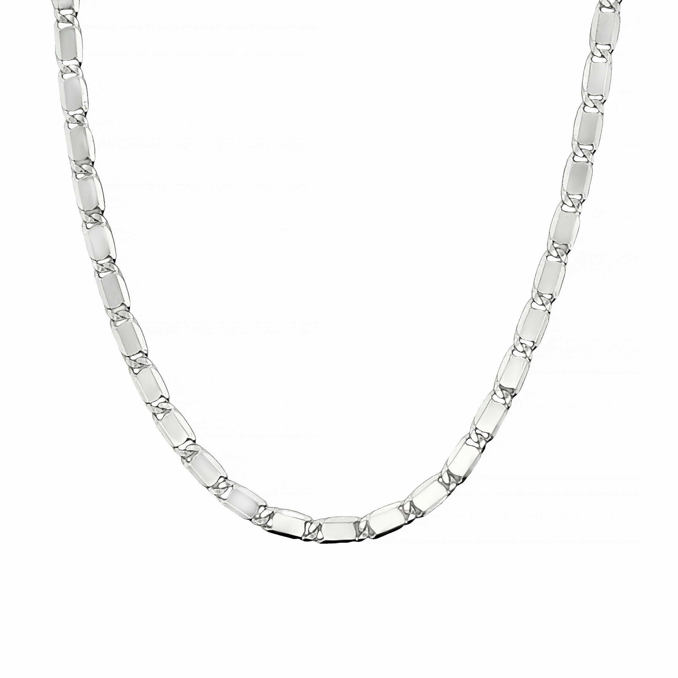 Zilveren fantasie schakel ketting 25.010