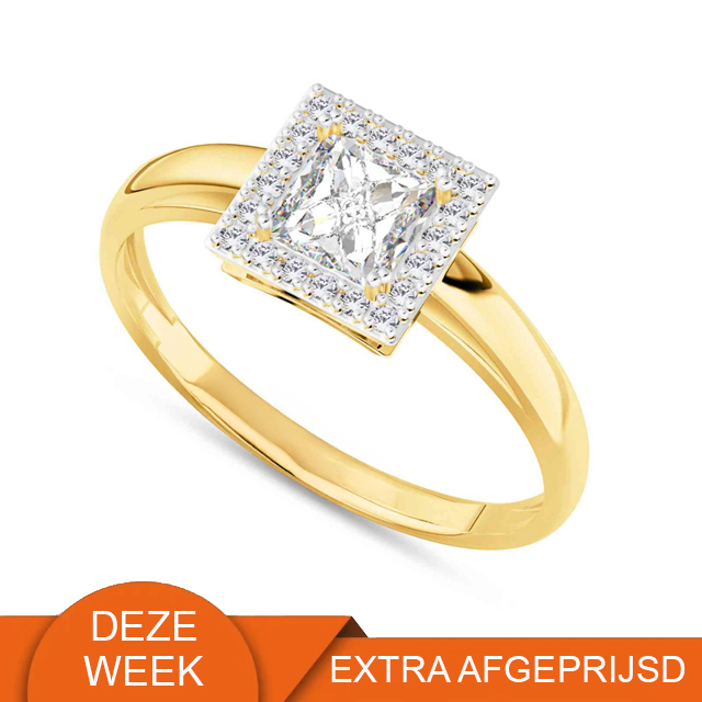 9 karaat damesring met zirkonia 11.649 WEEKAANBIEDING