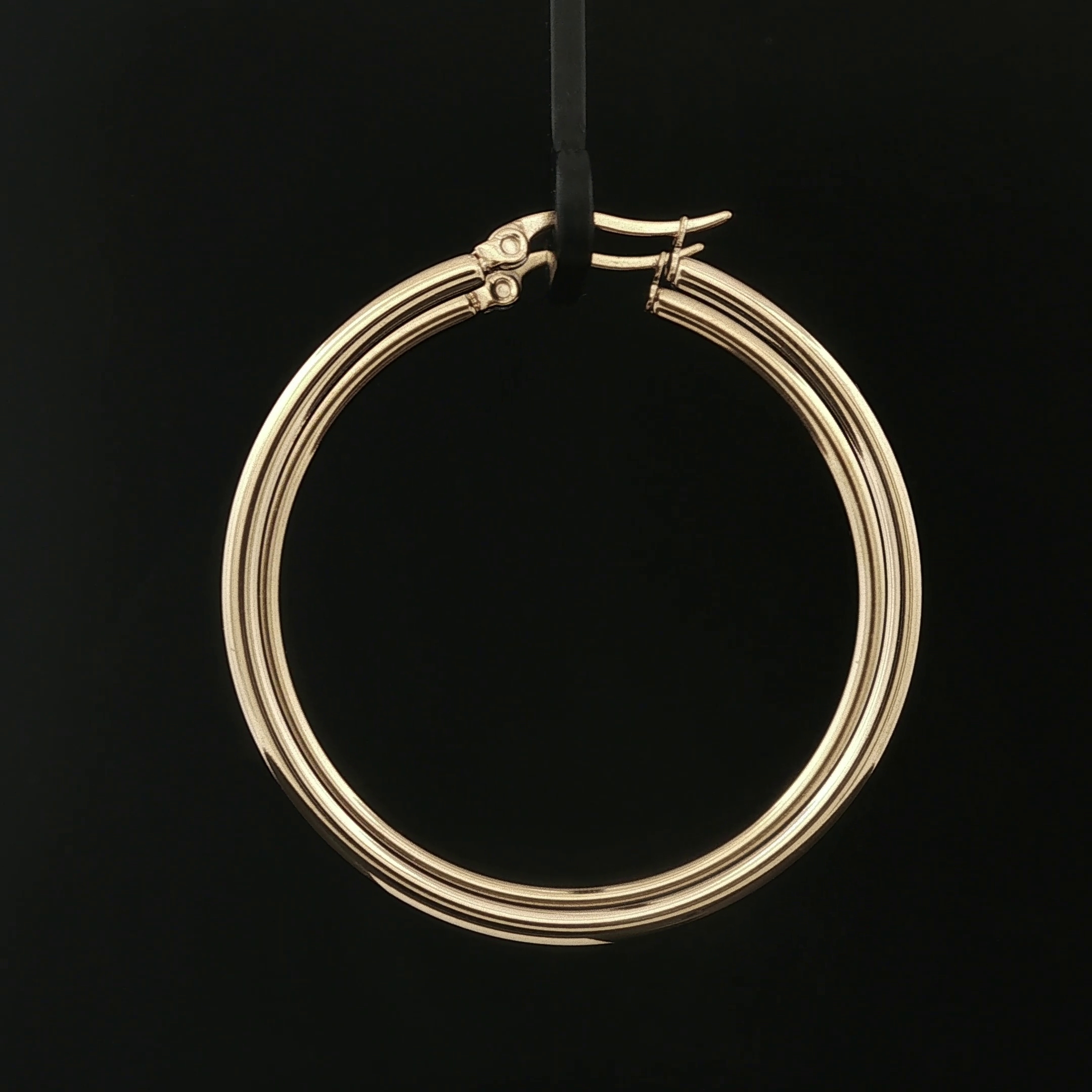 Stainless steel goldplated oorbellen 32.003-G - Afbeelding 5