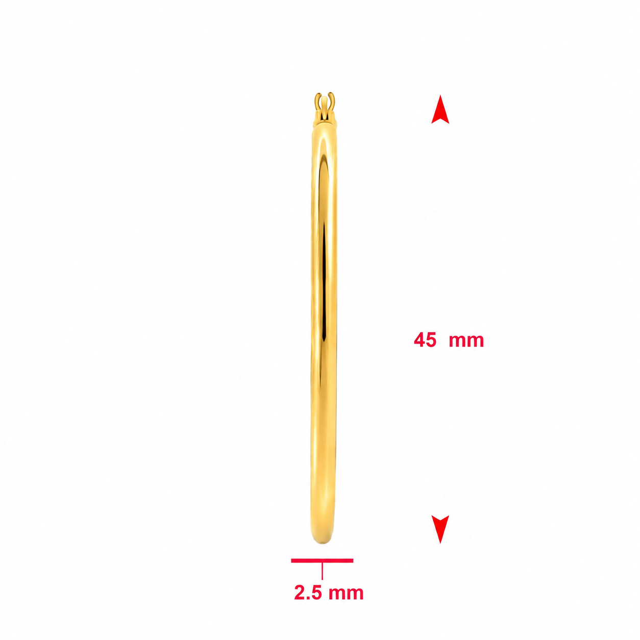 Alternative view of Stainless steel goldplated oorbellen 32.003-G
