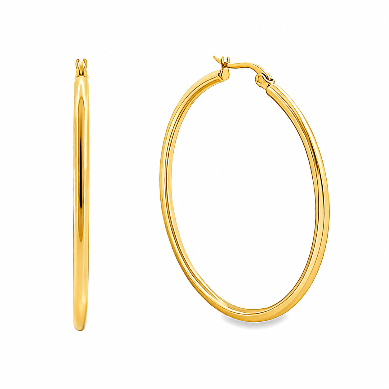 Stainless steel goldplated oorbellen 32.003-G
