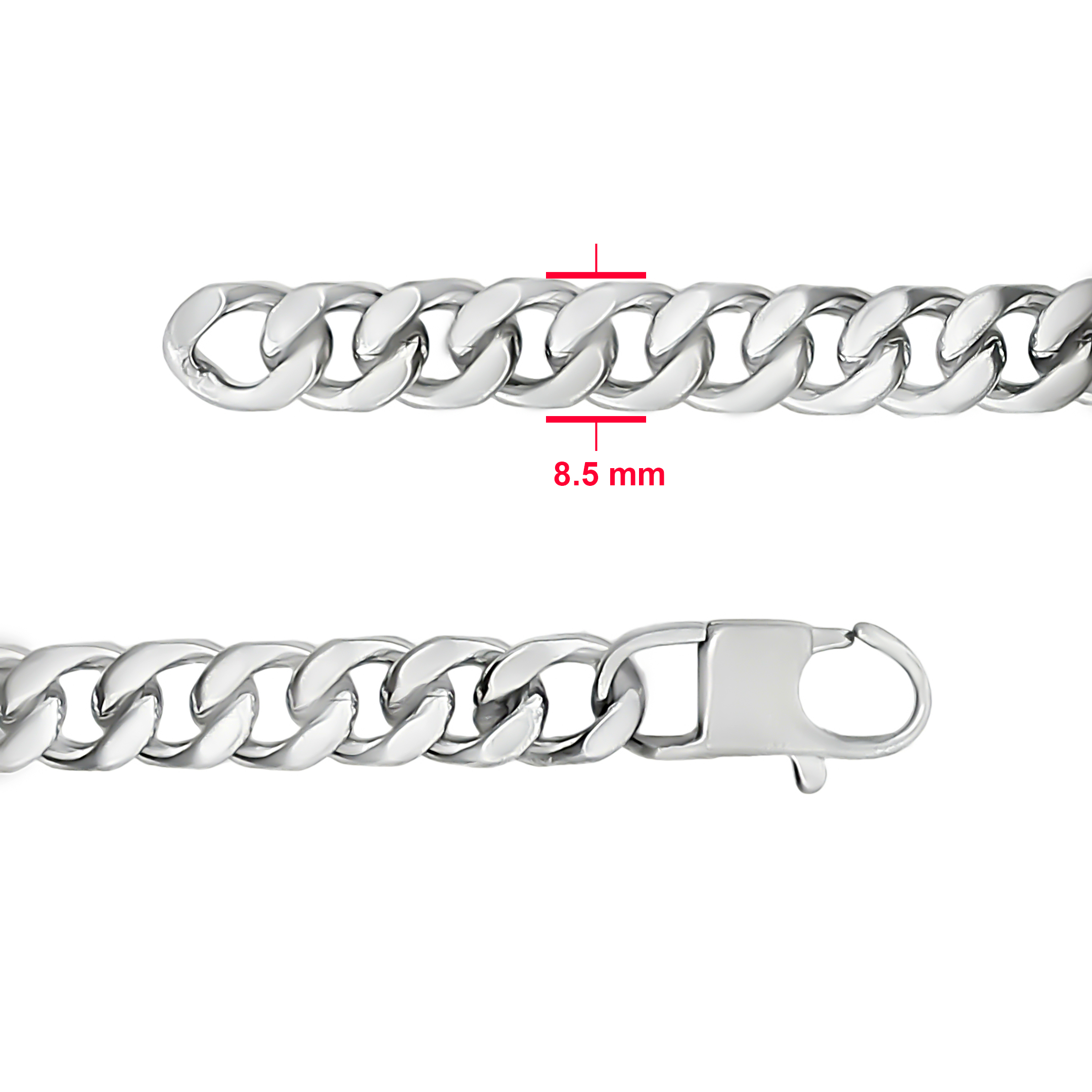 Alternative view of Stalen gourmet armband 33.124