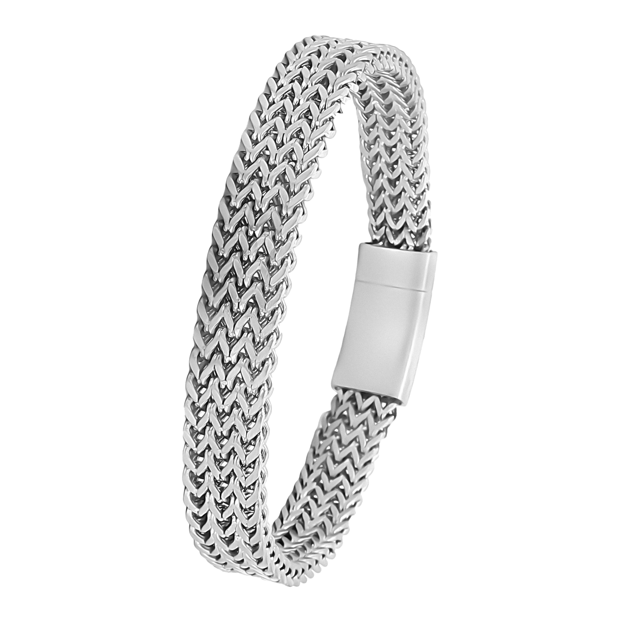 Stalen matte schakel armband 33.125-MT