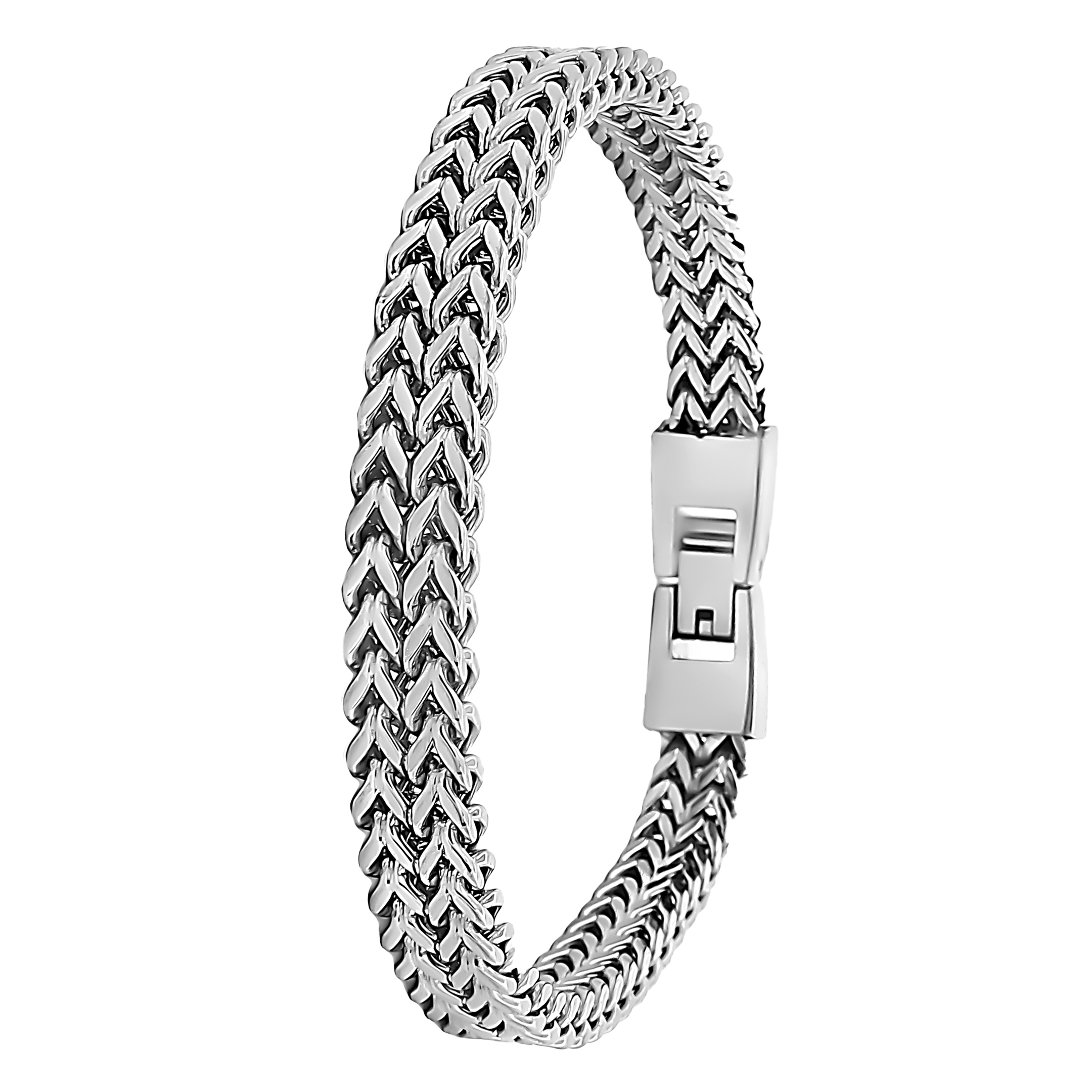 Stalen gevlochten armband 33.126-GL