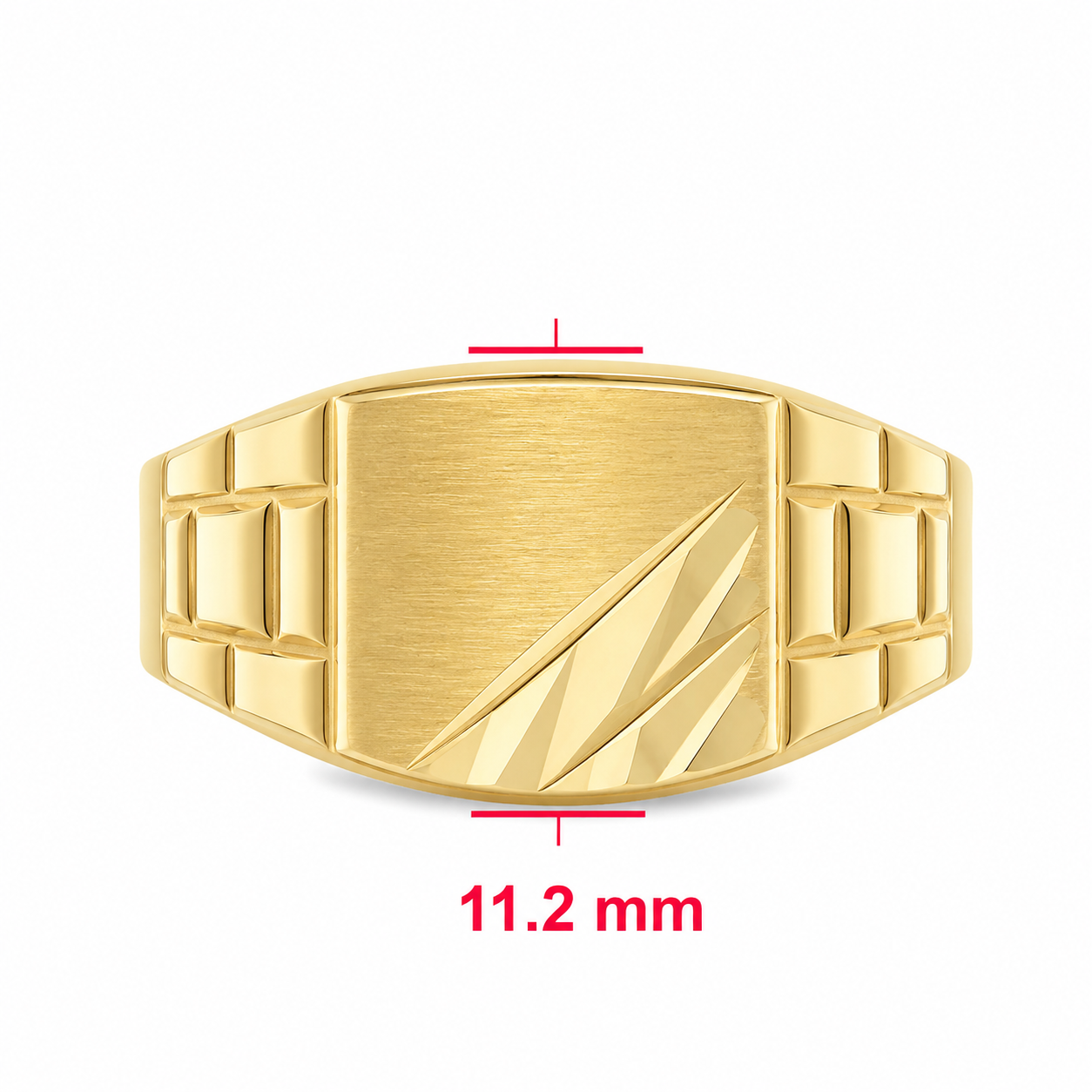 Alternative view of 14 karaat gouden herenring 170557