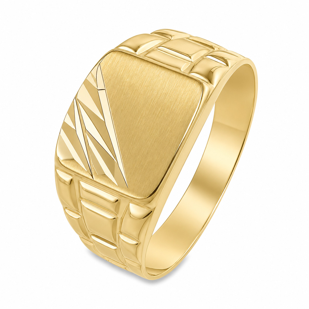 14 karaat gouden herenring 170557
