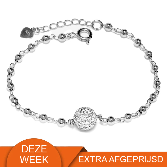 Zilveren (gerhodineerd) armband met zirkonia 23.328 WEEKAANBIEDING