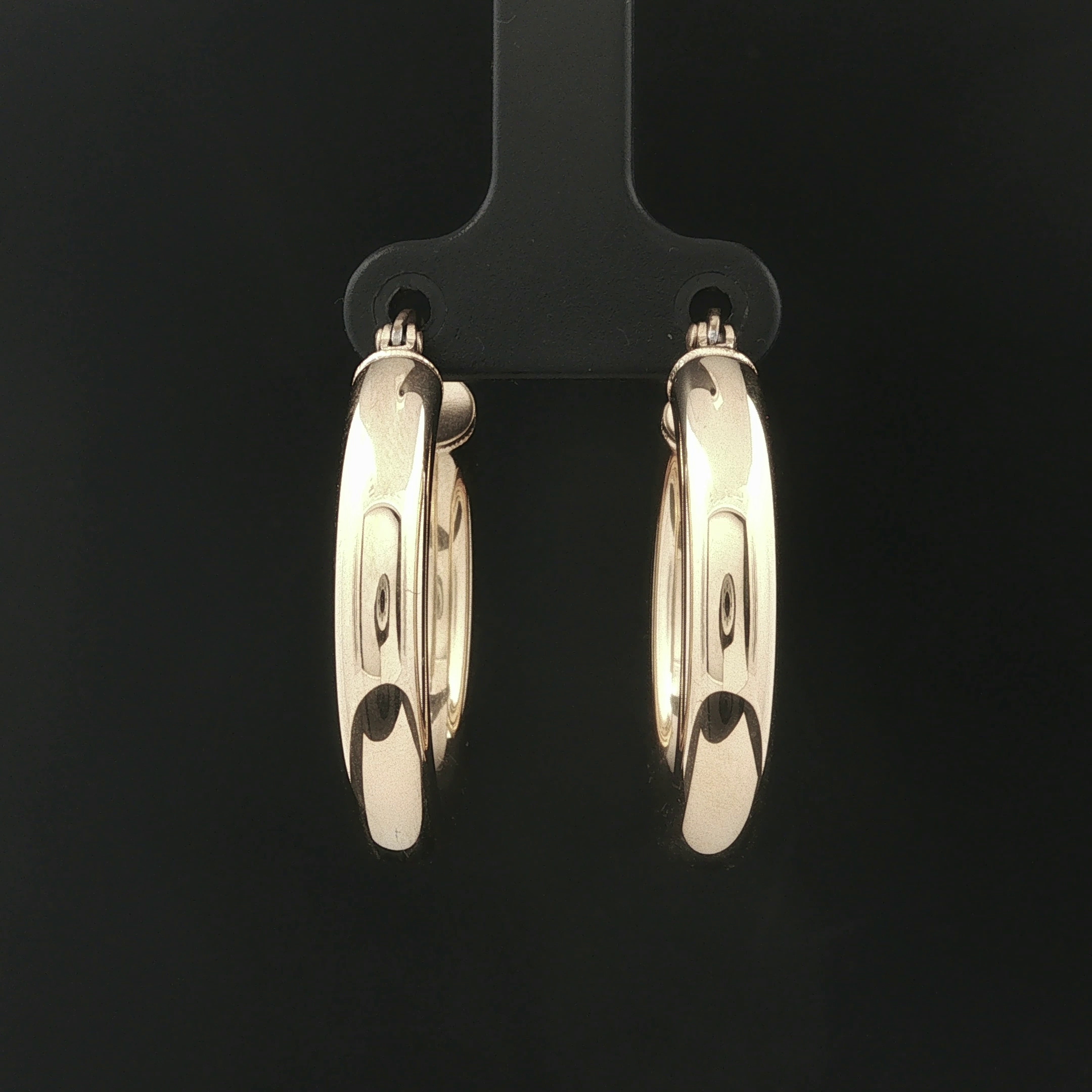 Stainless steel gold plated gladde oorbellen 32.007-G - Afbeelding 4